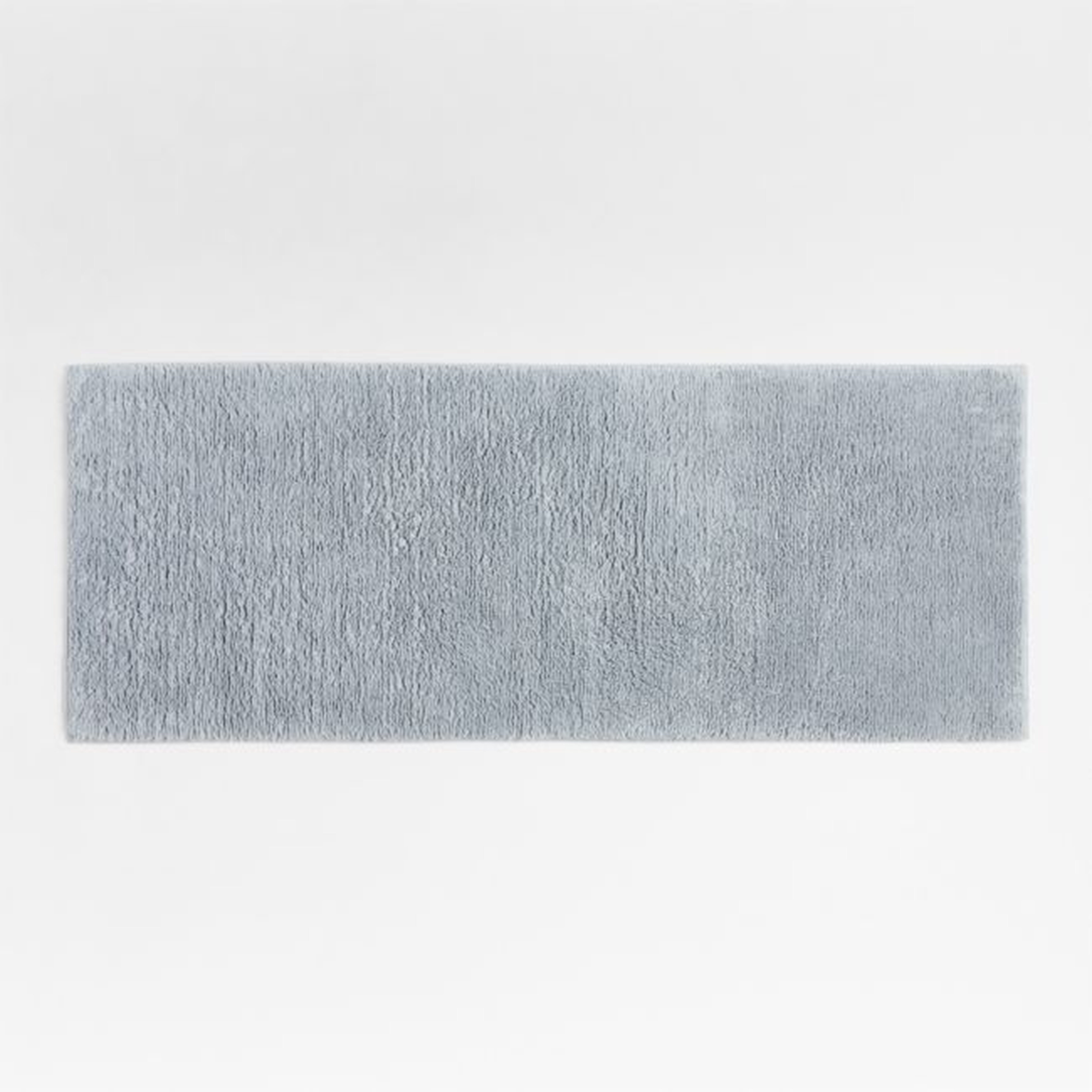 Rylan Organic Cotton Mist Blue Bath Mat 24"x60" - Crate and Barrel