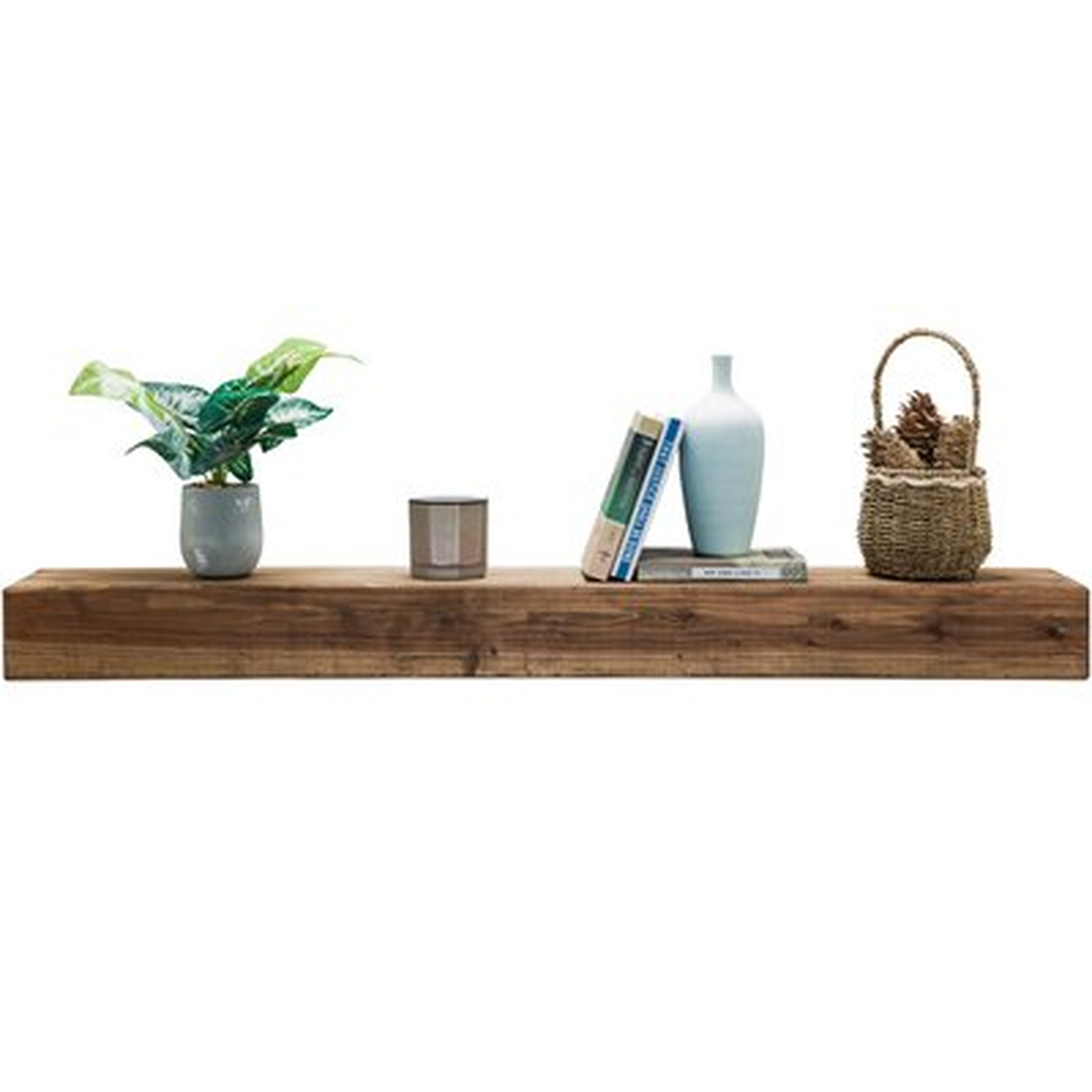 Esponga Fir Solid Wood Floating Shelf - Wayfair