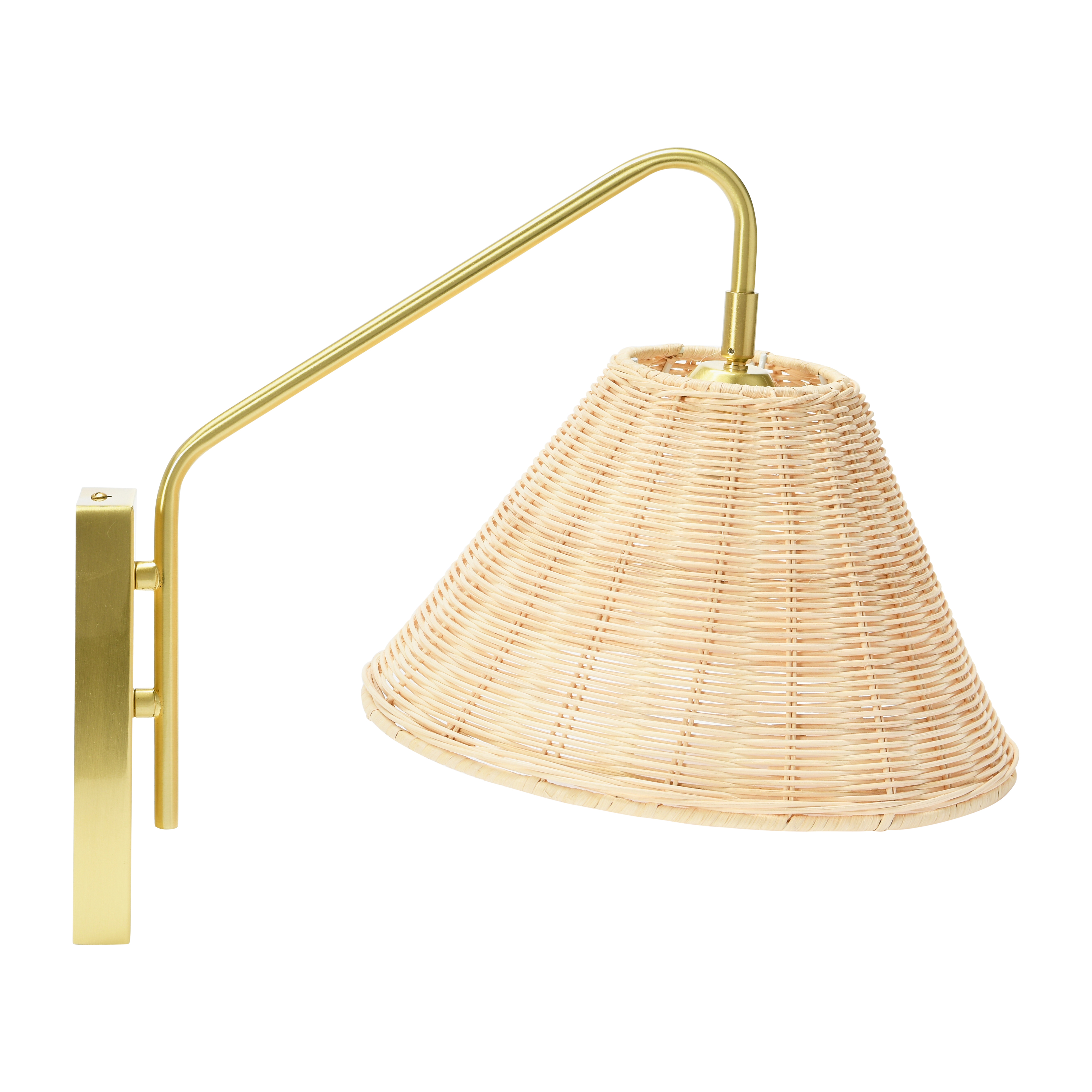 Rattan and Metal Wall Sconce - Creative Co-Op
