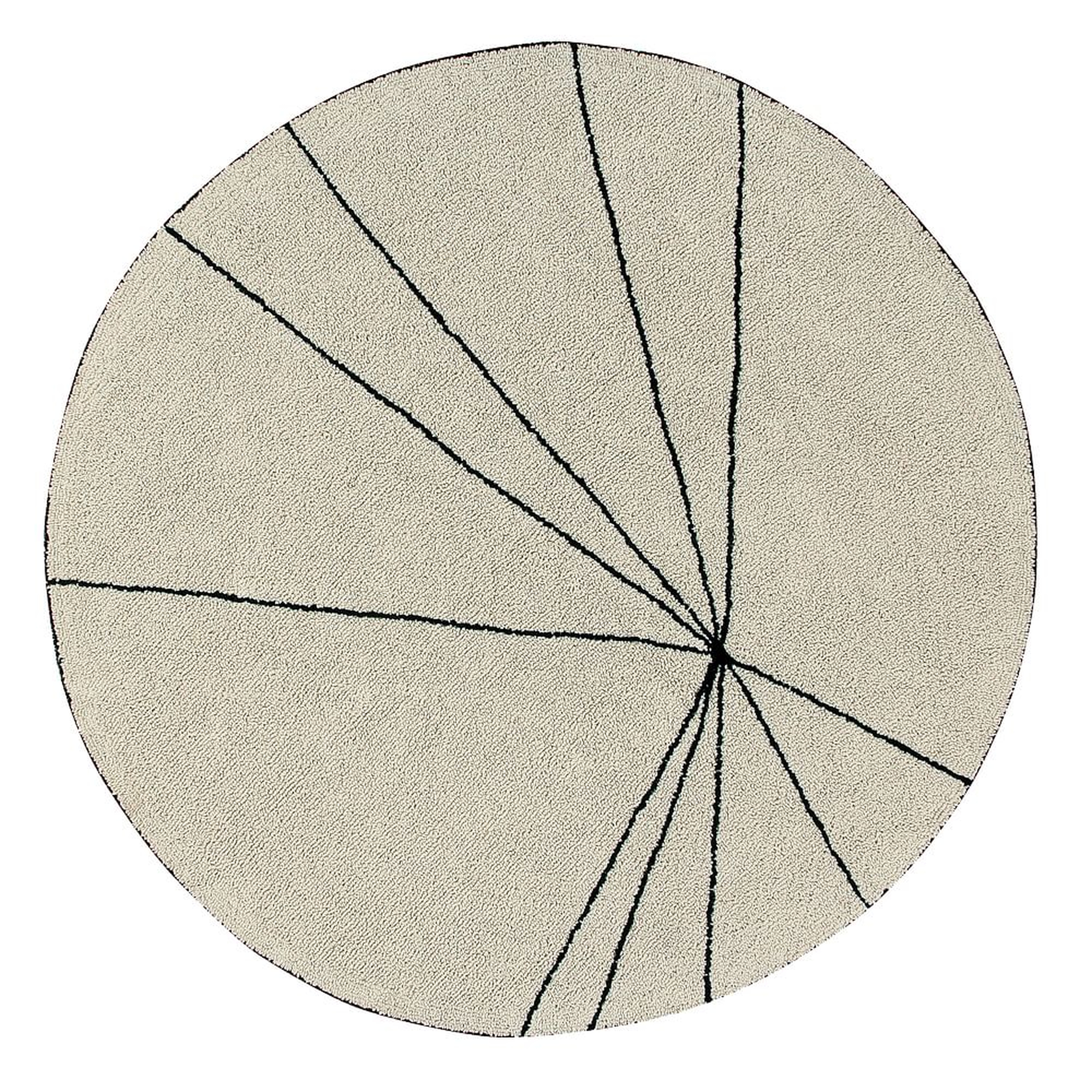 Trace Cotton Washable Round Rug, Beige - Pottery Barn Teen