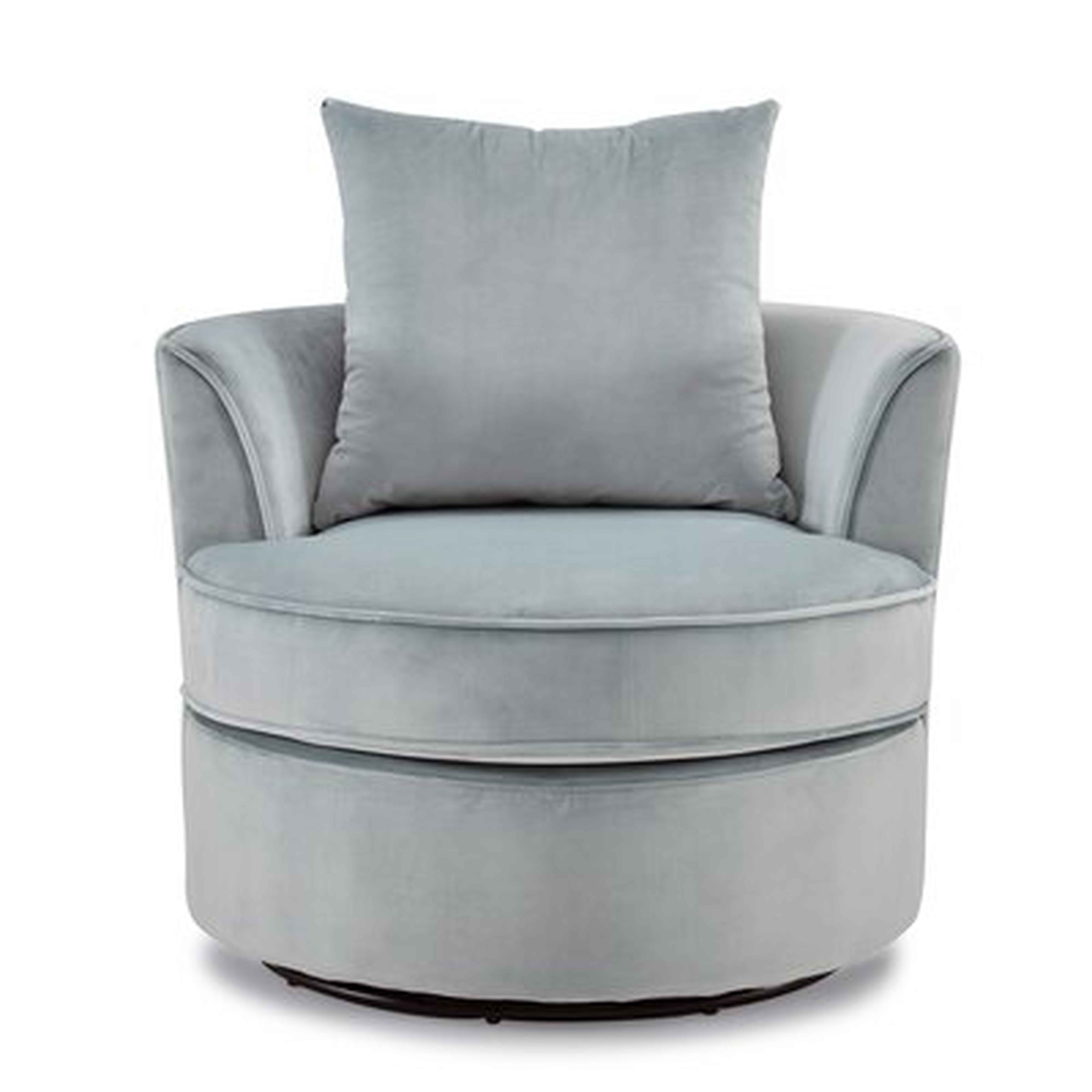 360° Swivel Barrel Chair With Movable Pillow Backrest, Modern Velvet Leisure Chair Round Accent For Living Room - Wayfair