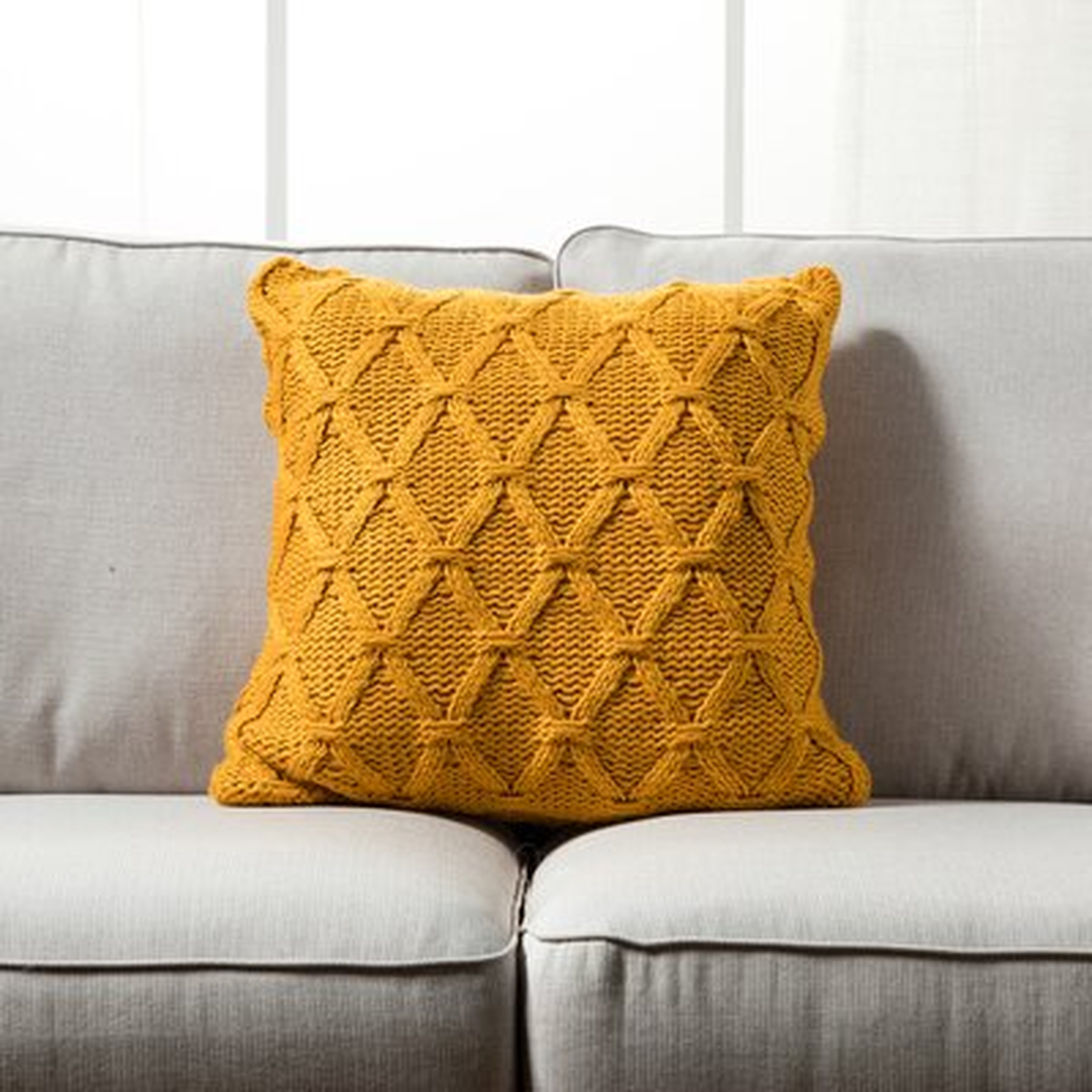 Toccoa Chunky Knit Square Pillow Cover & Insert - Wayfair