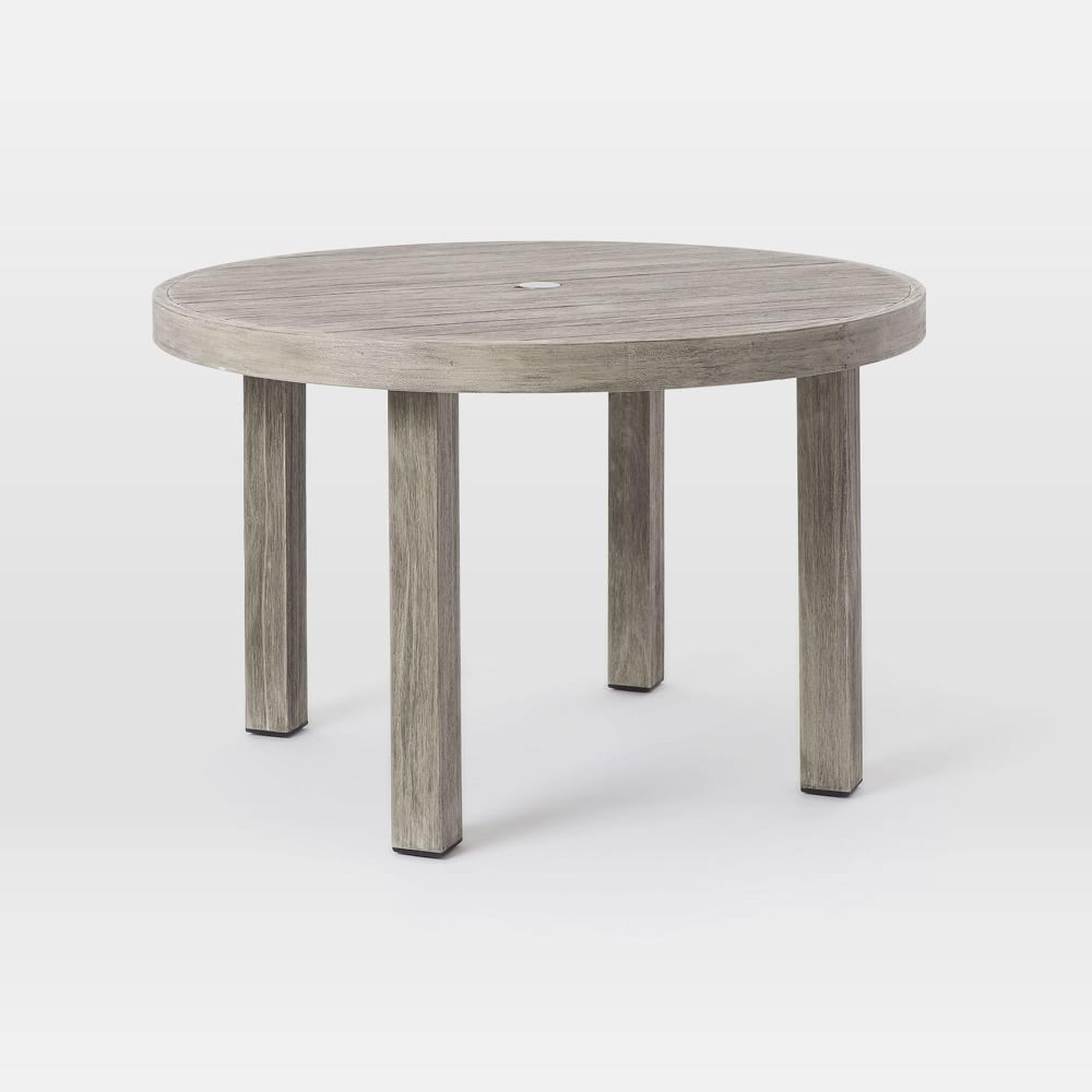 Portside Round Dining Table, 48", Weathered Gray - West Elm
