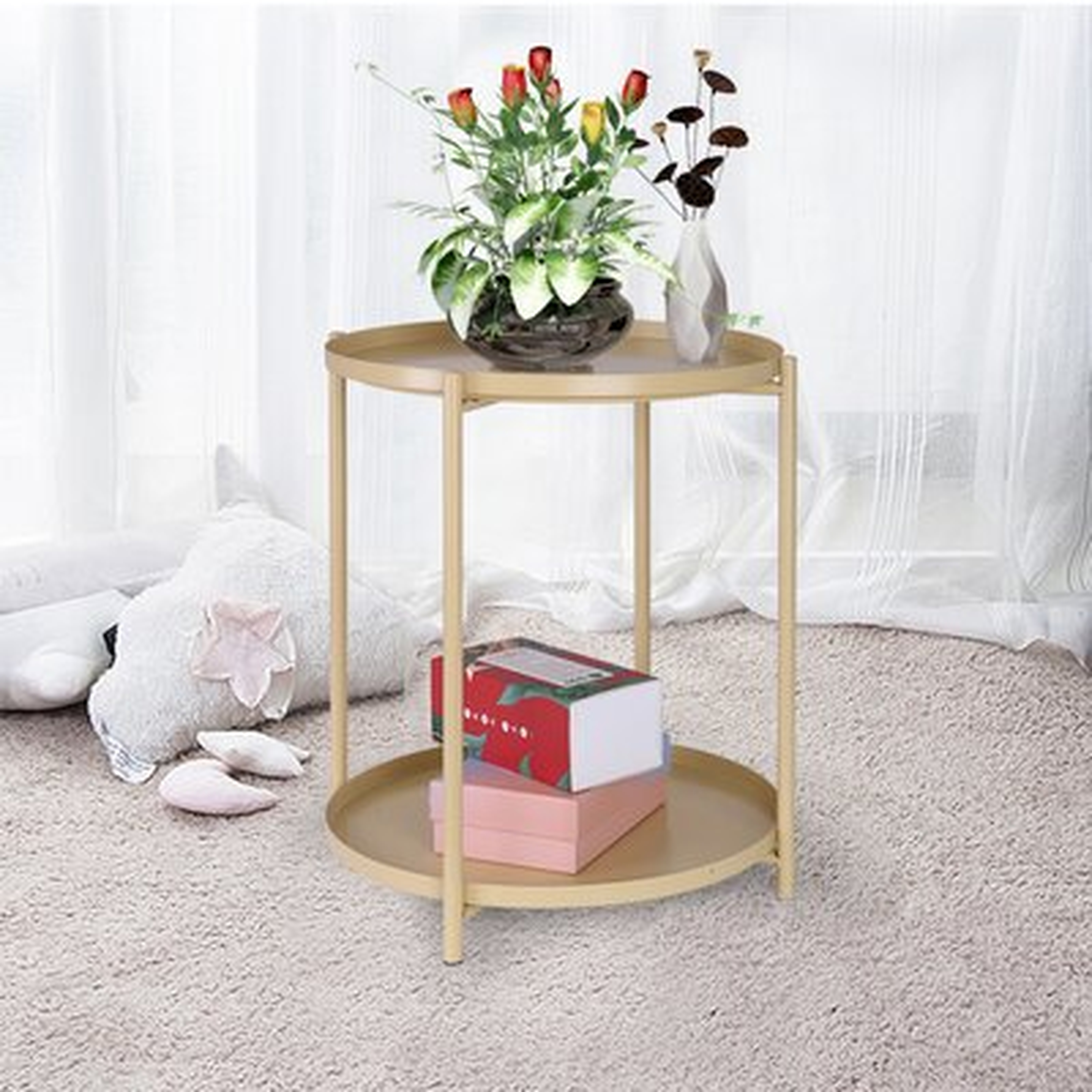 Fribley Tray Top End Table with Storage - Wayfair