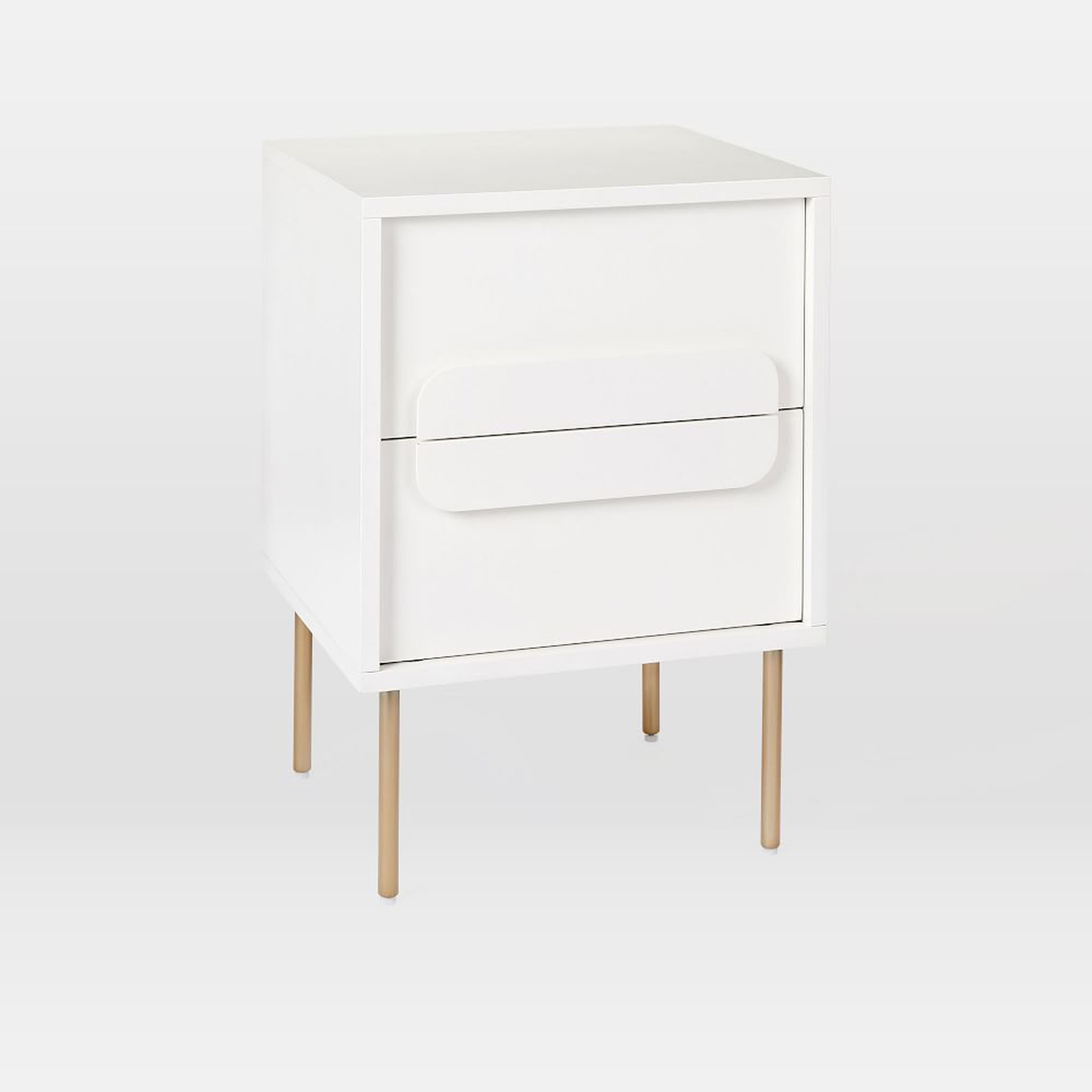 Gemini Nightstand, White Lacquer - West Elm