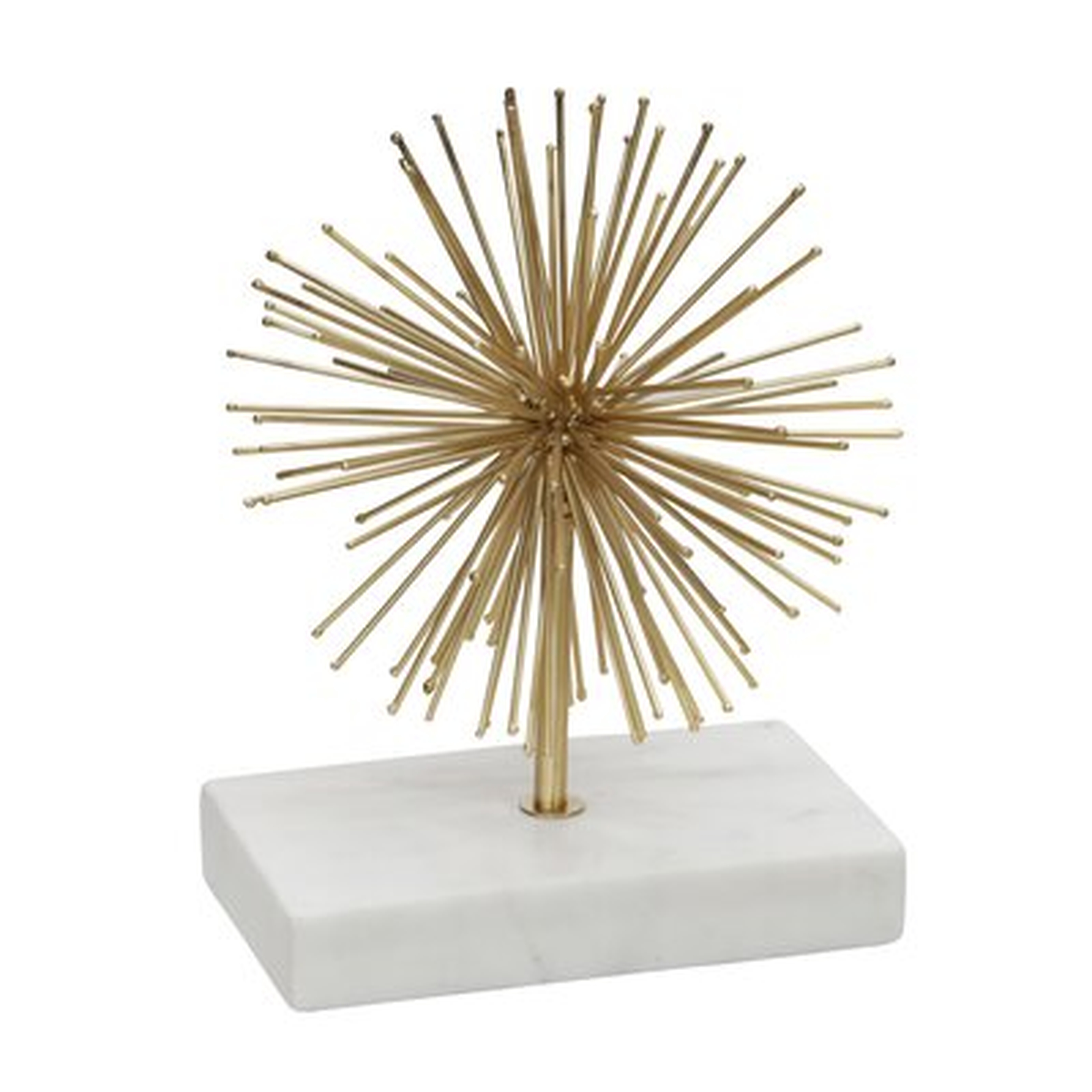 Feltman Metal Starburst Deco with Marble Base - Wayfair