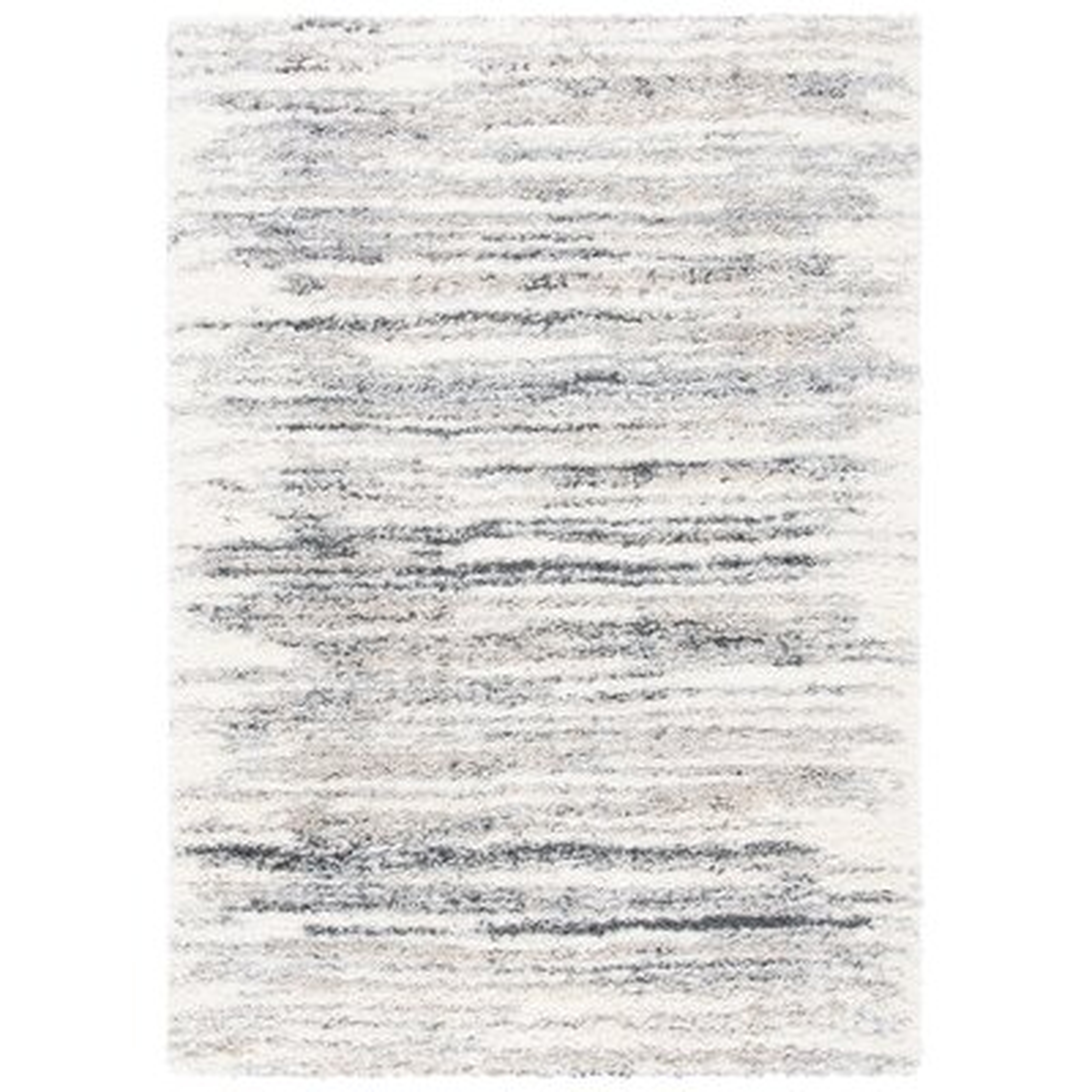 Abstract Ivory / Grey Area Rug - Wayfair