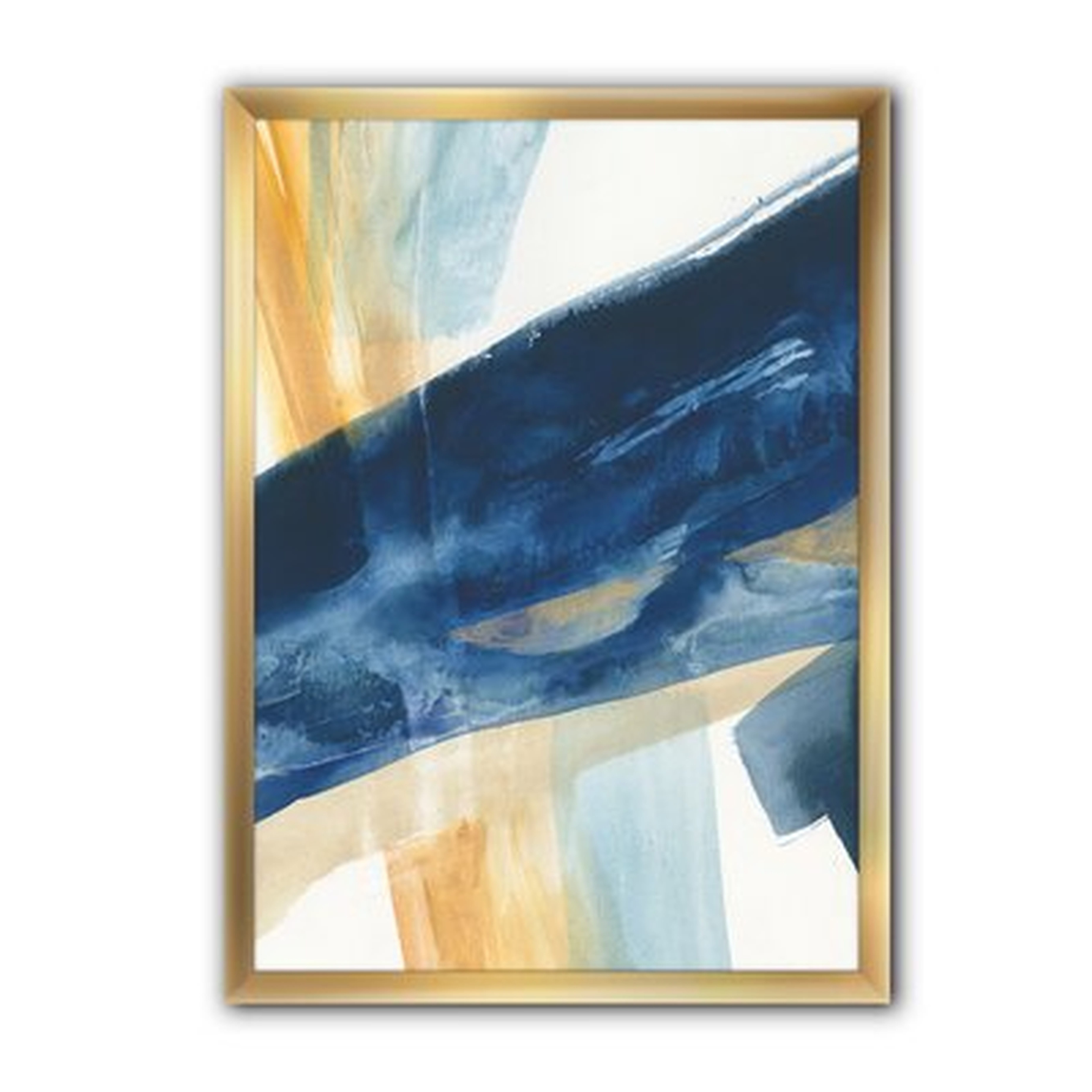 'Indigo Panel I' Picture Frame Print on Canvas - Wayfair