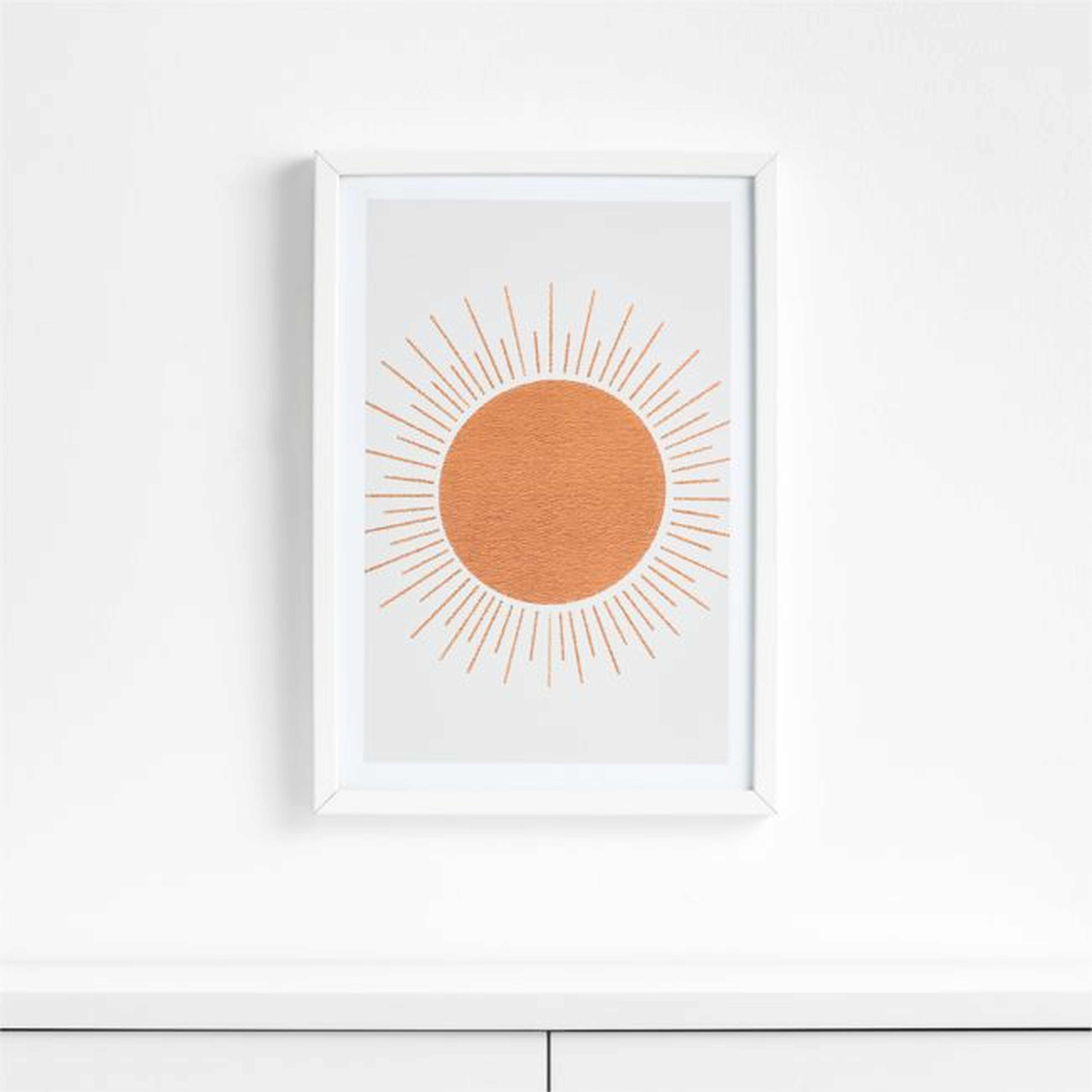 Sun Ray Mid-Century Framed Wall Art Print - Crate and Barrel