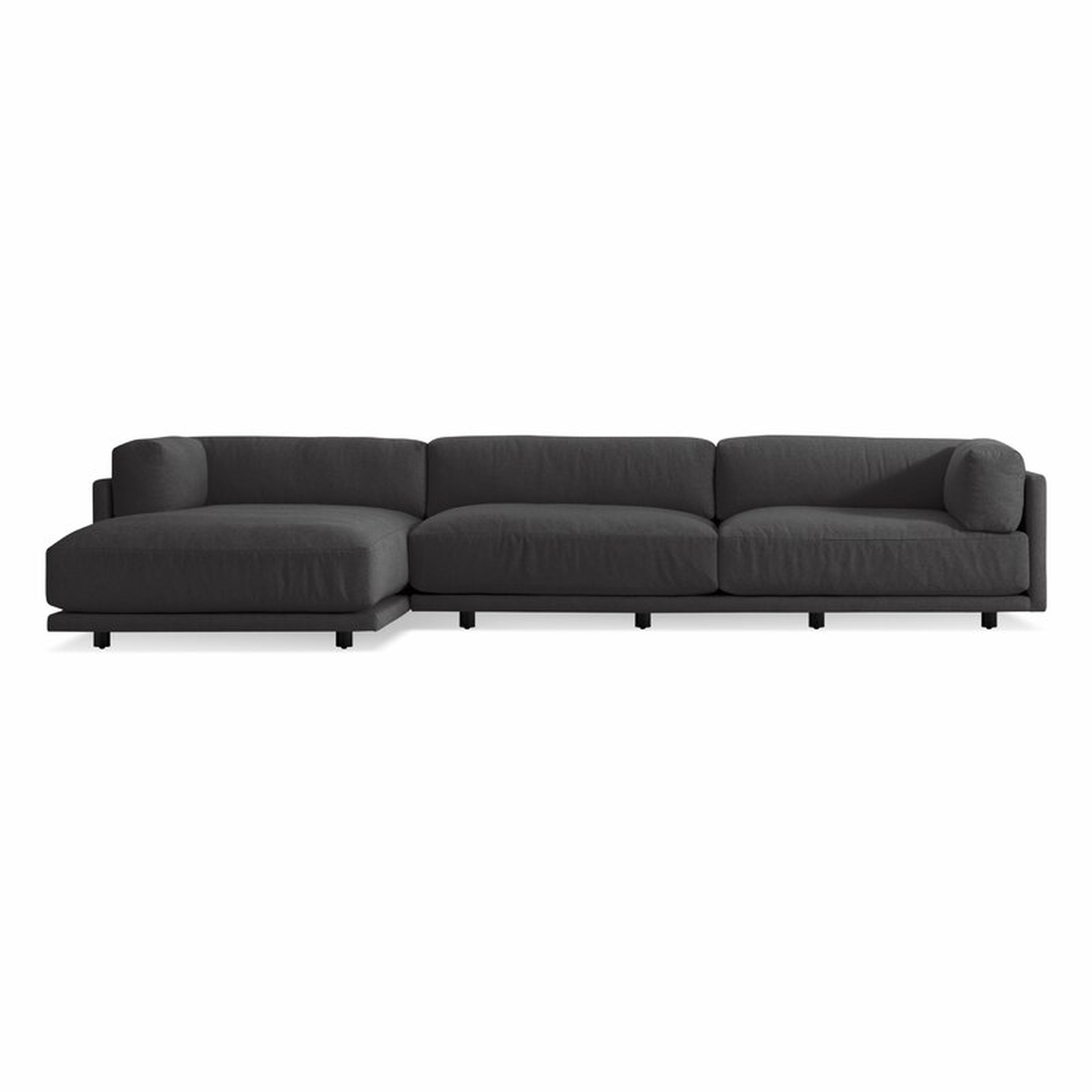 Blu Dot Sunday Sofa with Chaise Body Fabric: Makada Charcoal, Orientation: Left Hand Facing - Perigold