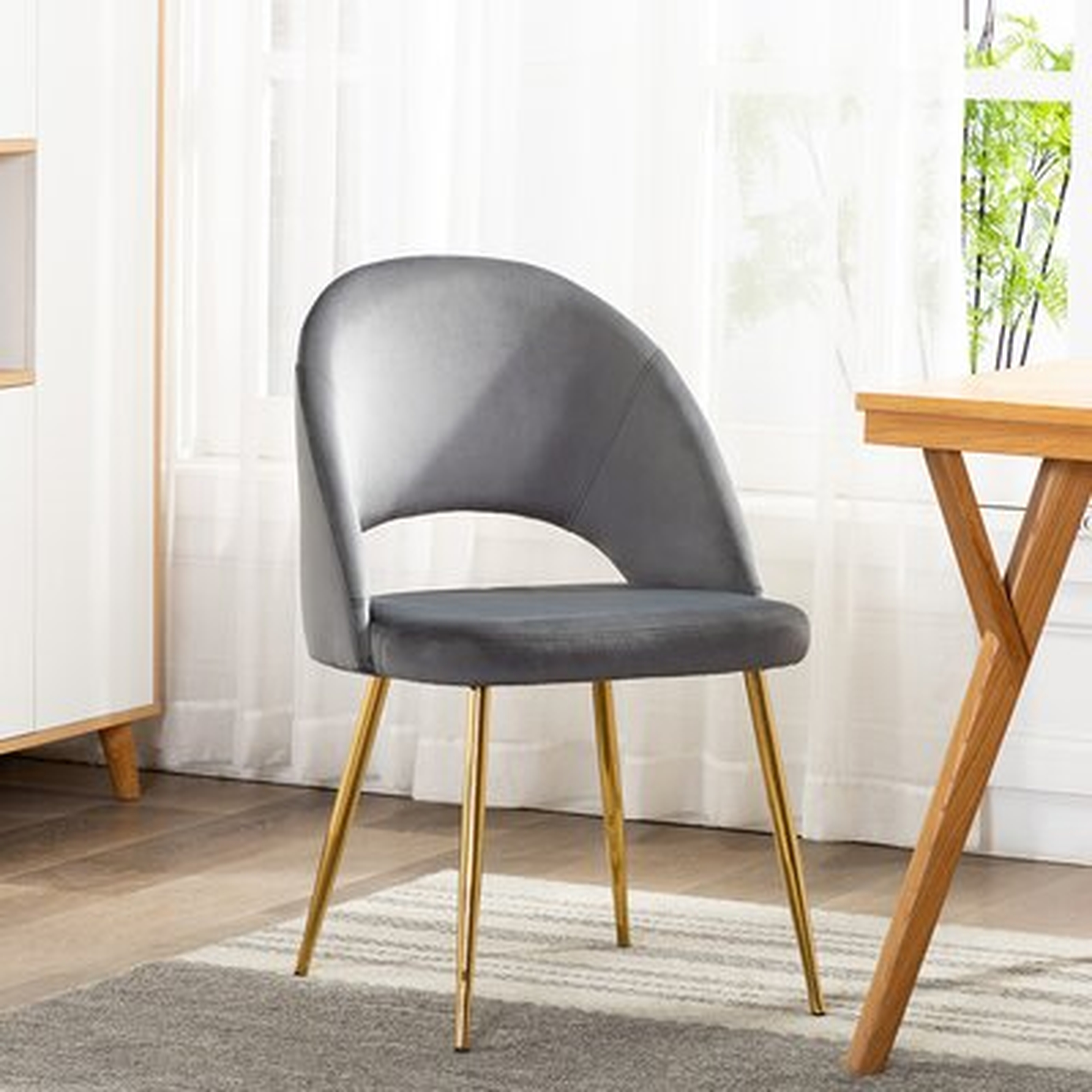 Emerico Velvet Upholstered Side Chair - Wayfair