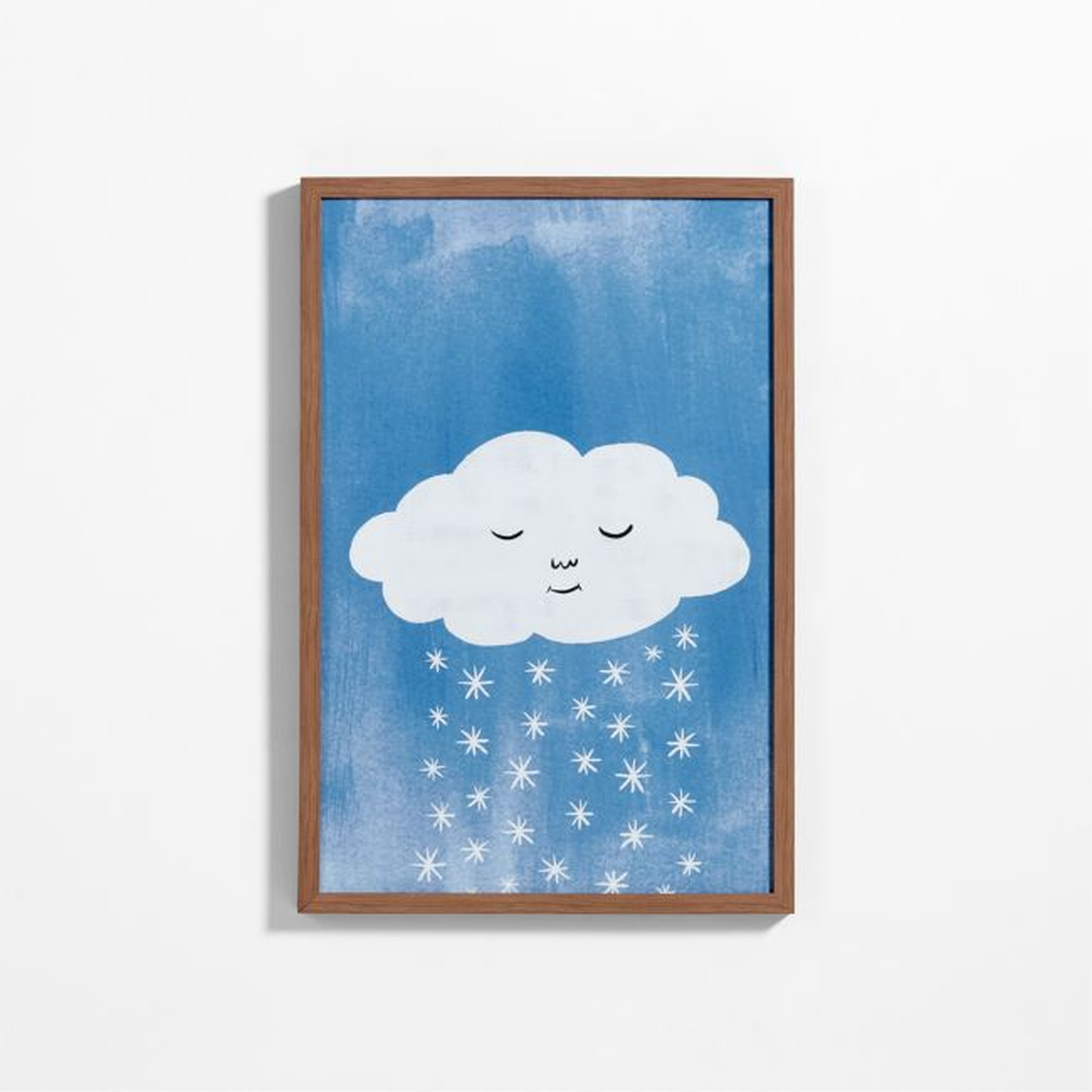 Rainy Cloud Large Framed Wall Art Print - Crate and Barrel