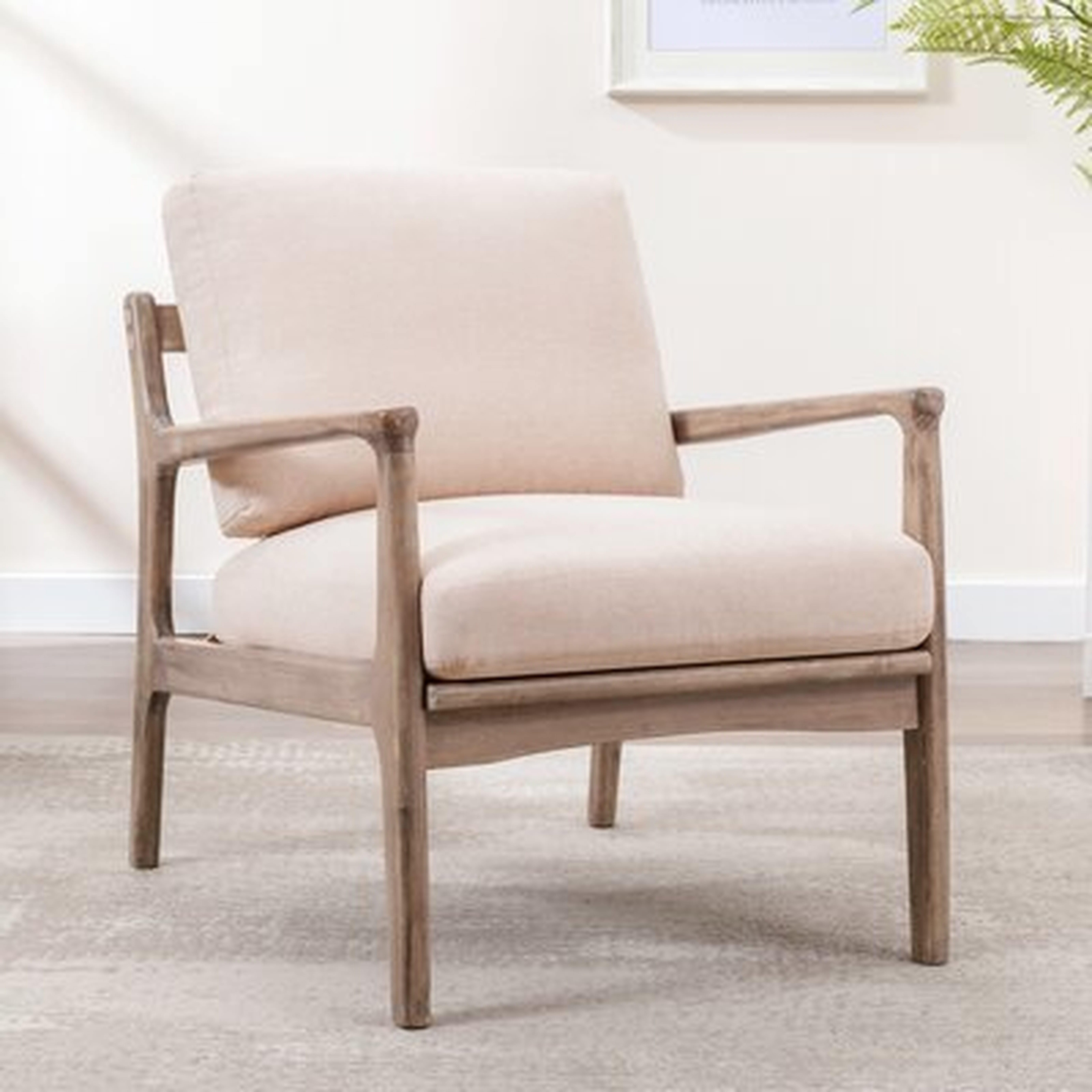 Wood Accent Chair Armchair - Wayfair