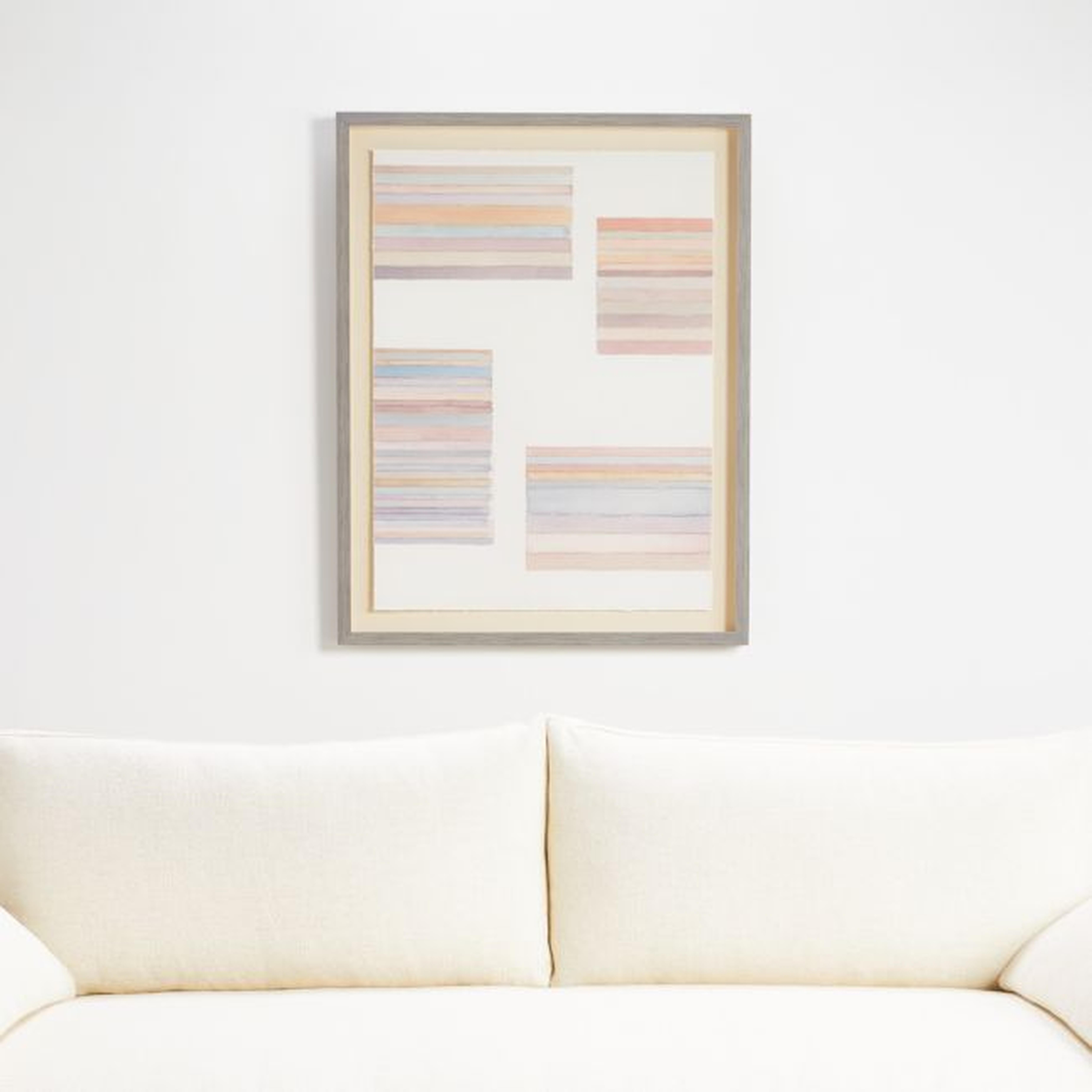 Watercolor Grid Print - Crate and Barrel
