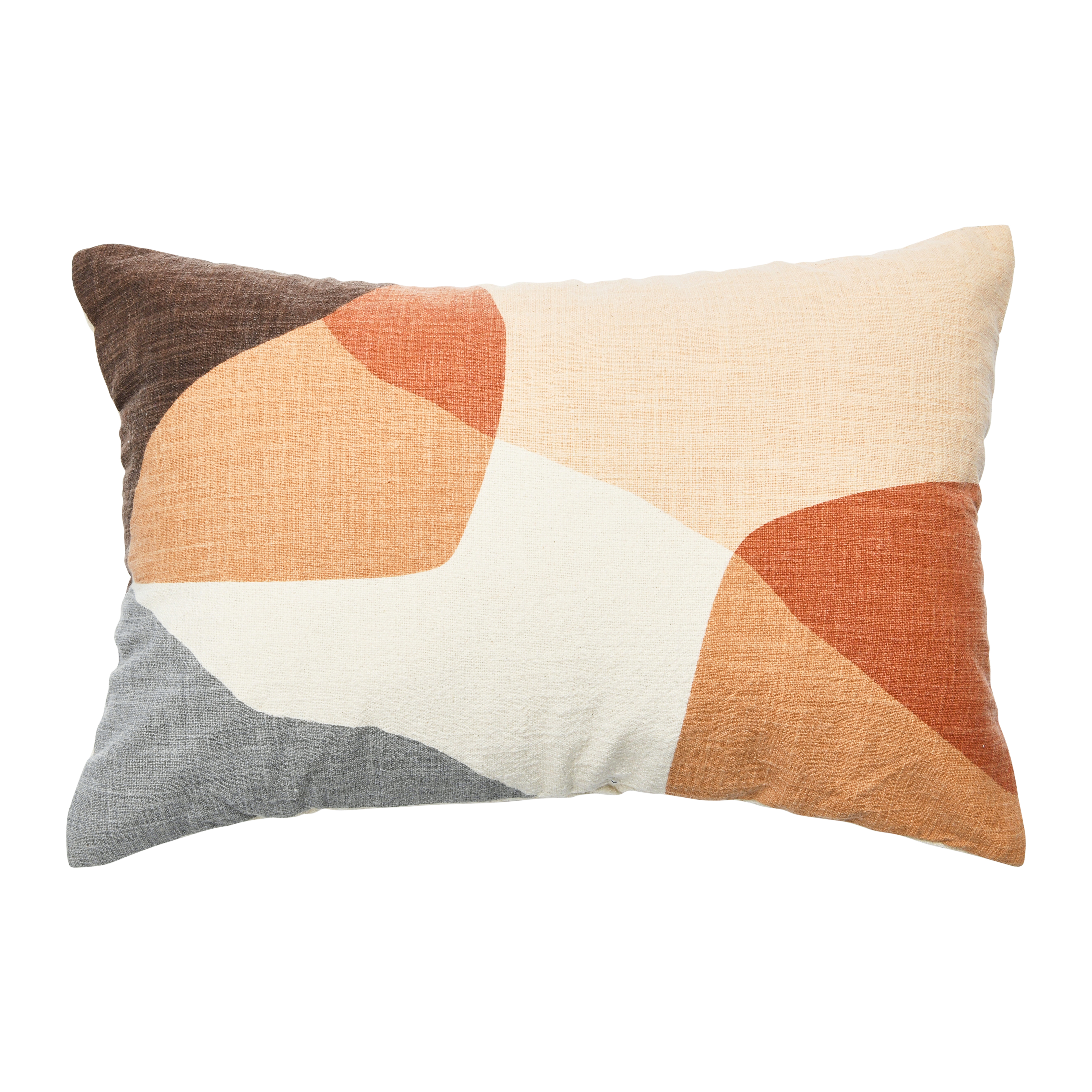Cotton Geometric Lumbar Decorative Throw Pillow - Creative Co-Op
