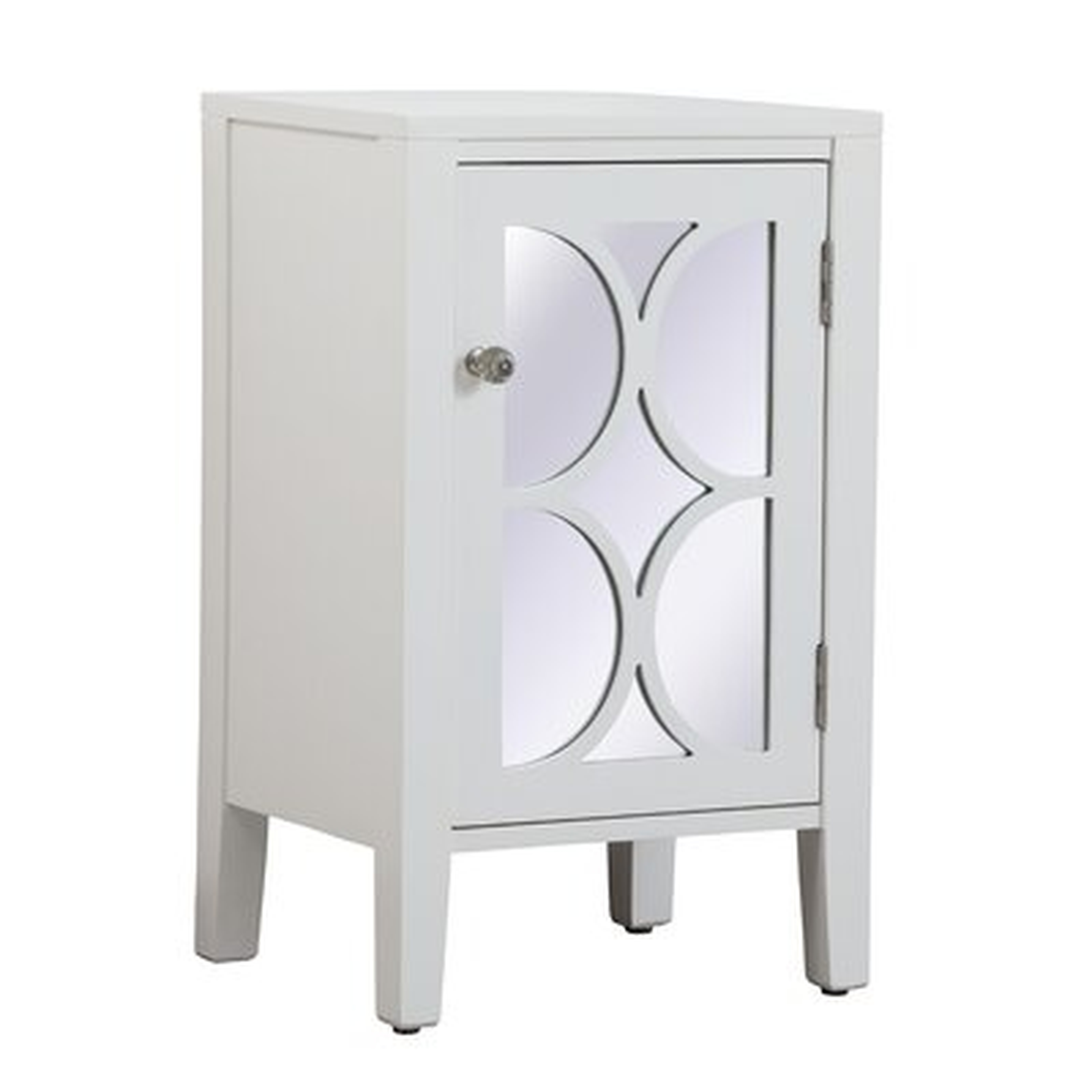 Zara 1 Door Mirrored Accent Cabinet - Wayfair