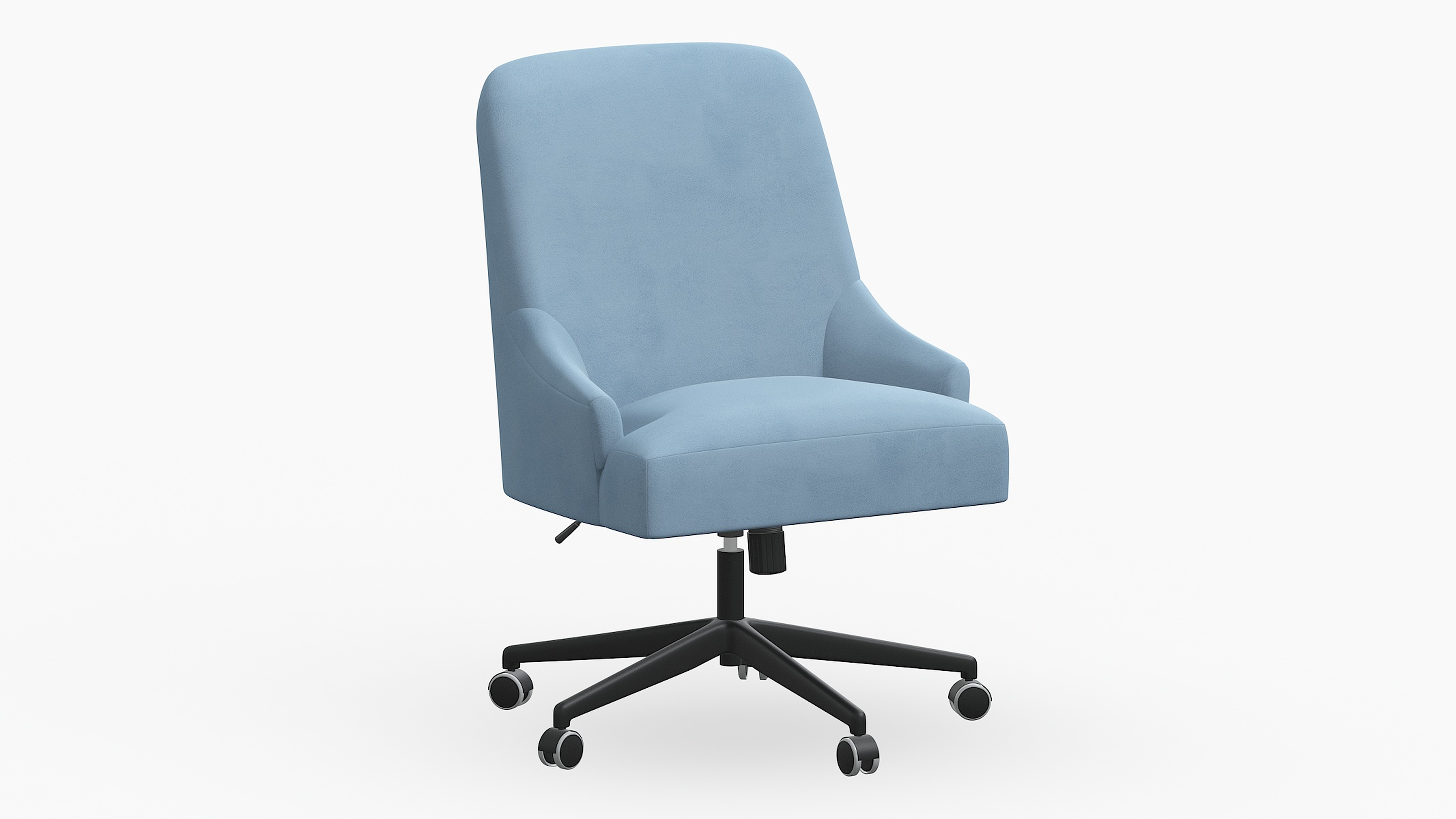Traditional Task Chair, Ocean Classic Velvet - The Inside