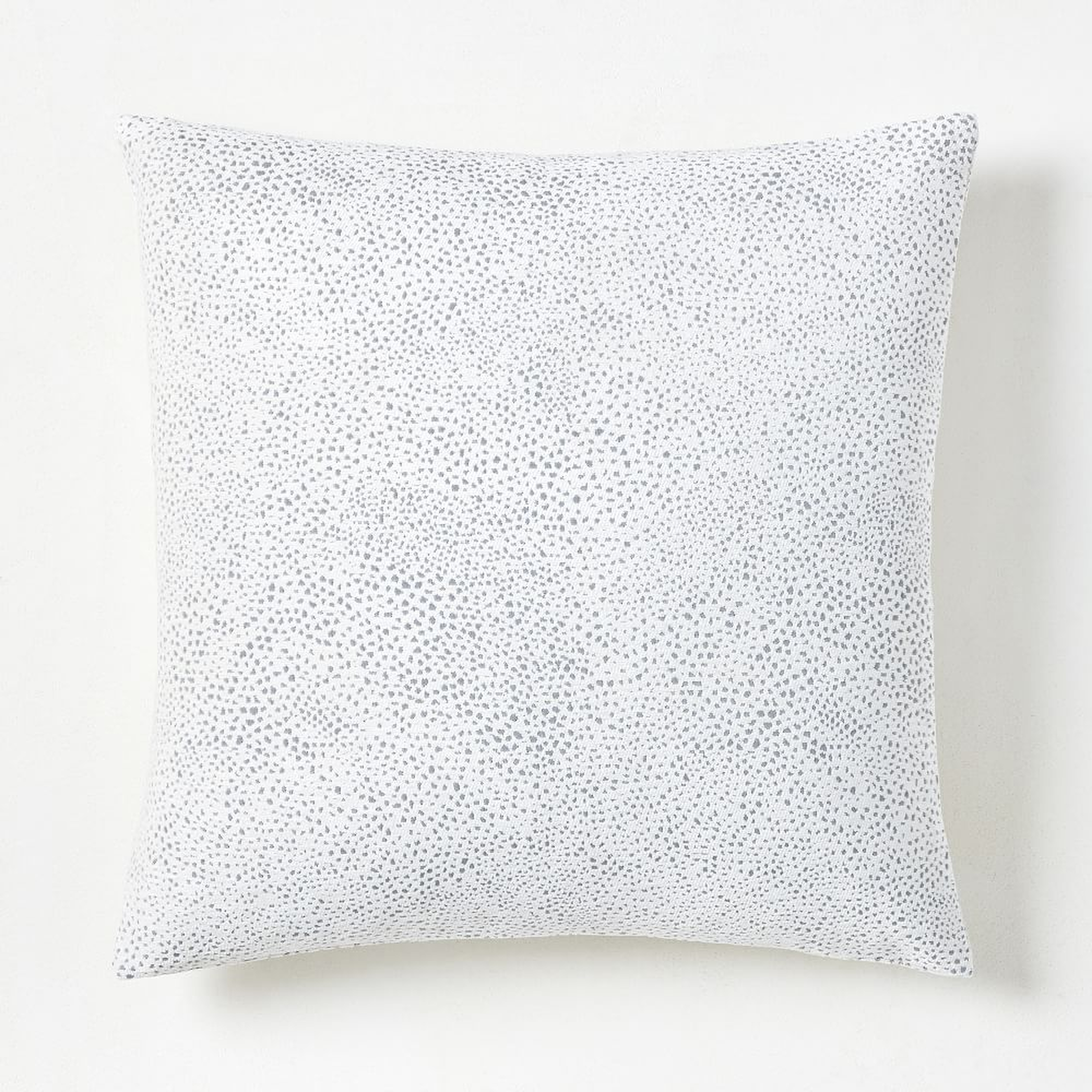 Dotted Chenille Jacquard Pillow Cover, White, 24"x24" - West Elm