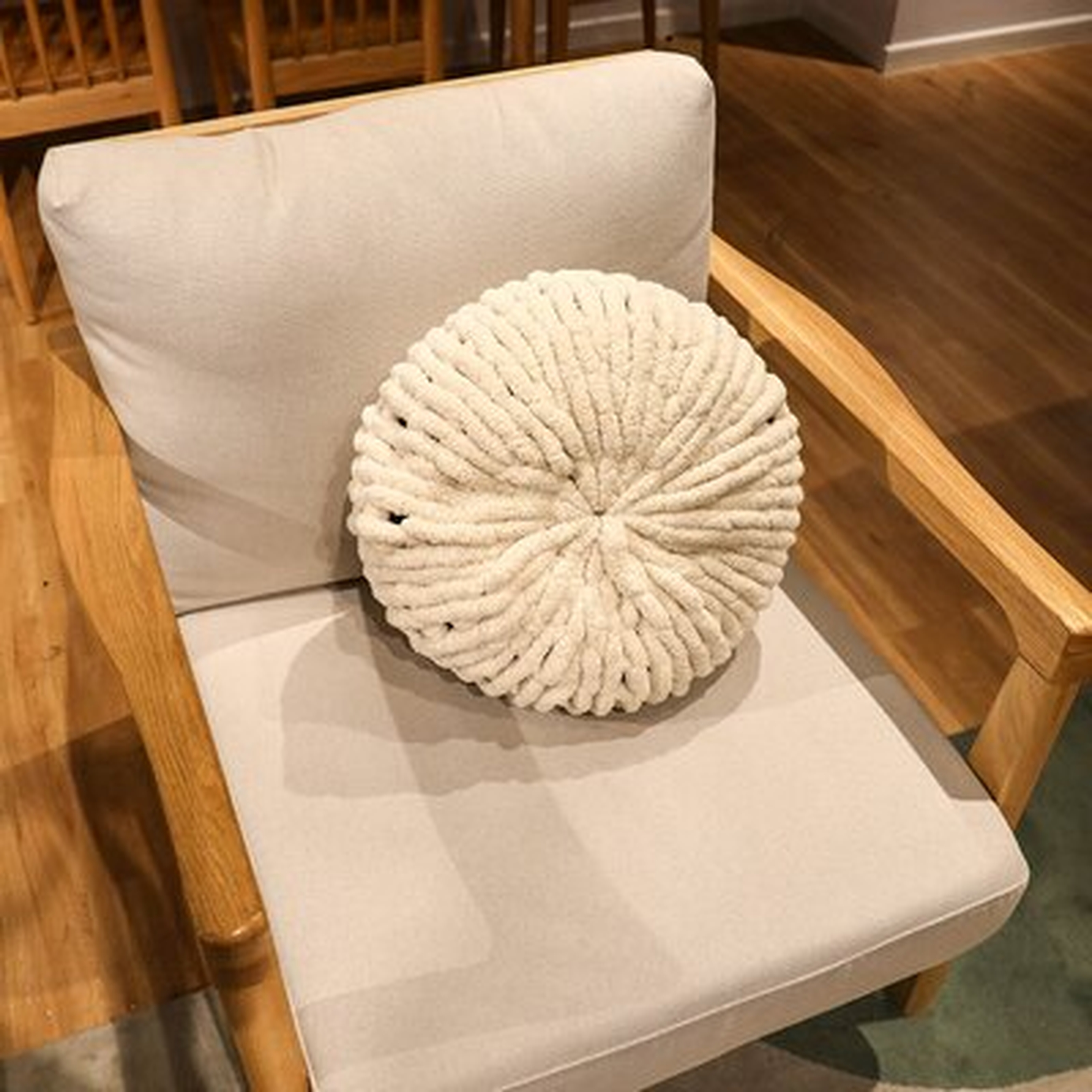 Chunky Knit Pillow Arm Knitting Throw Hand Knitted Cushion - Wayfair