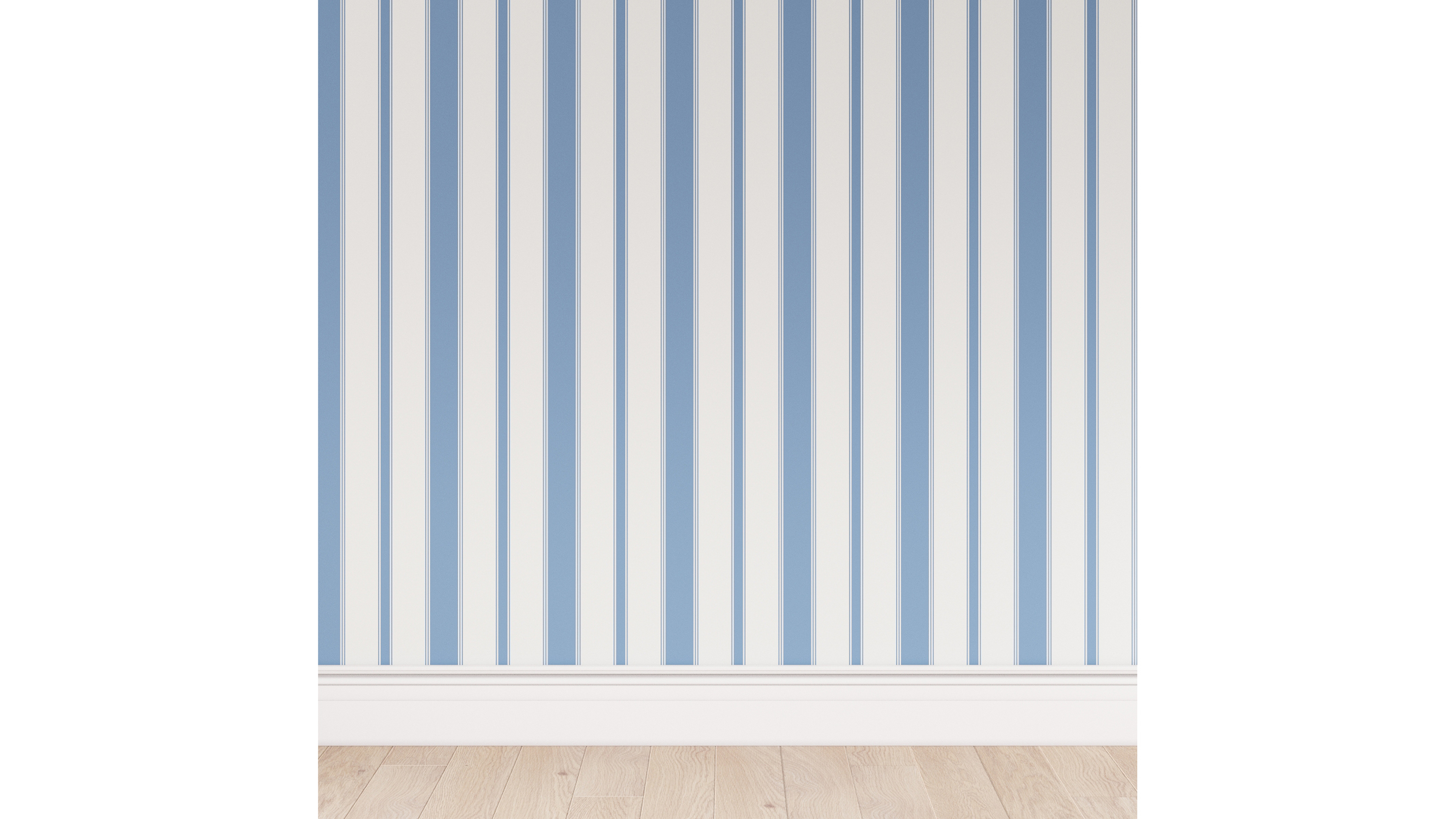 Peel and Stick Wallpaper Roll, Cornflower Clarence Stripe - The Inside