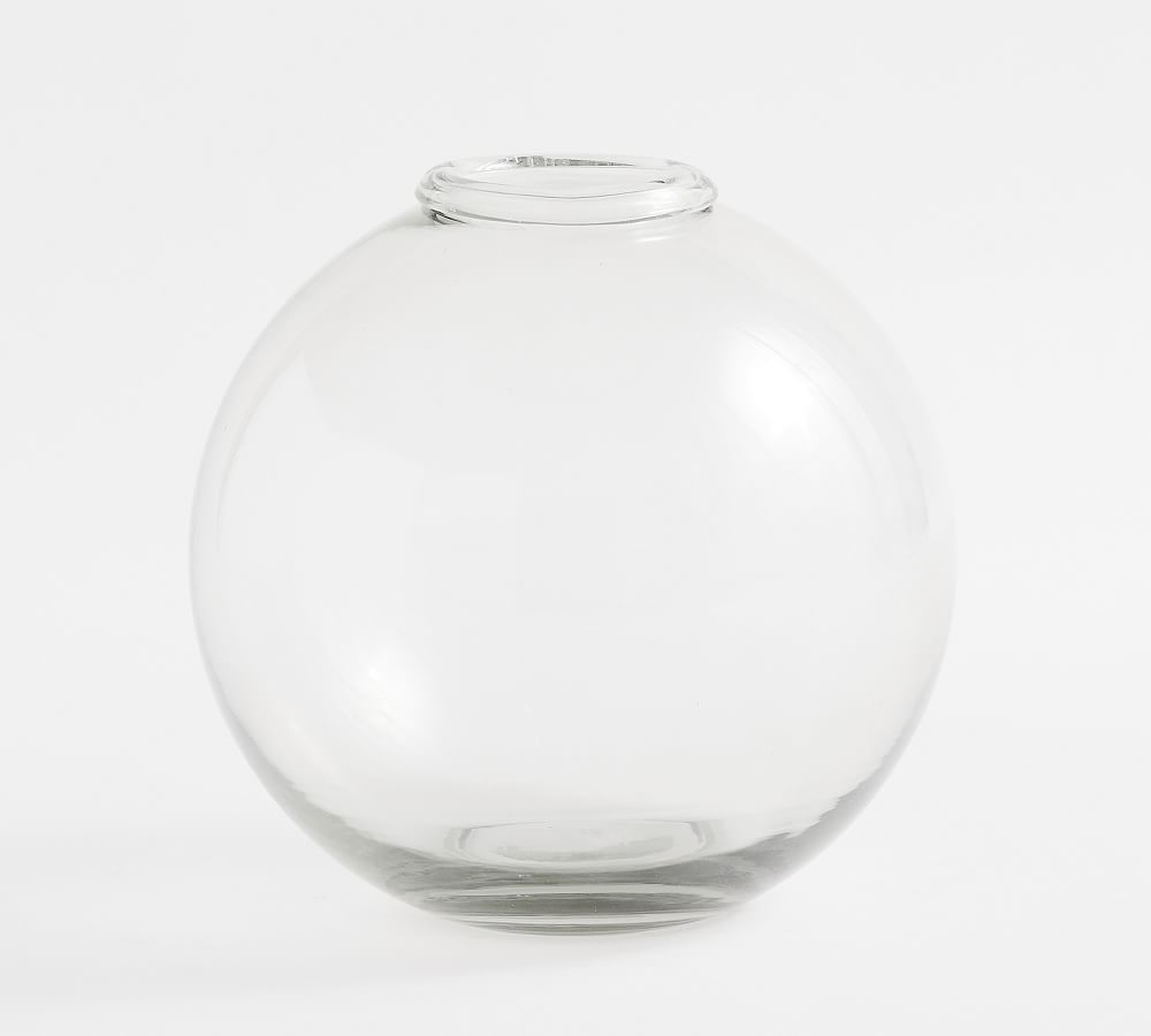 Round Recycled Glass Vases, 7.5", Clear - Pottery Barn