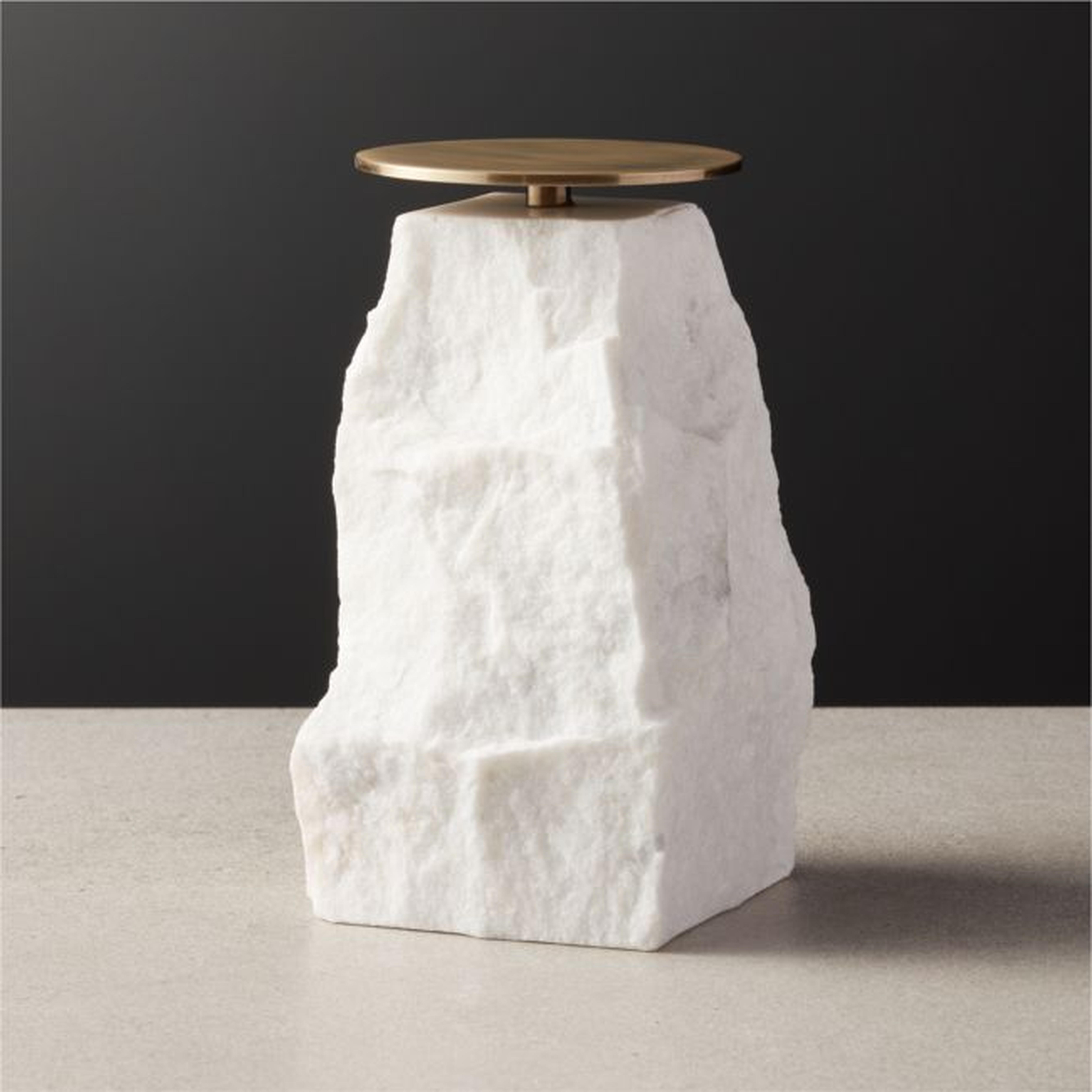 Matter Cut Pillar Candle Holder Large - CB2