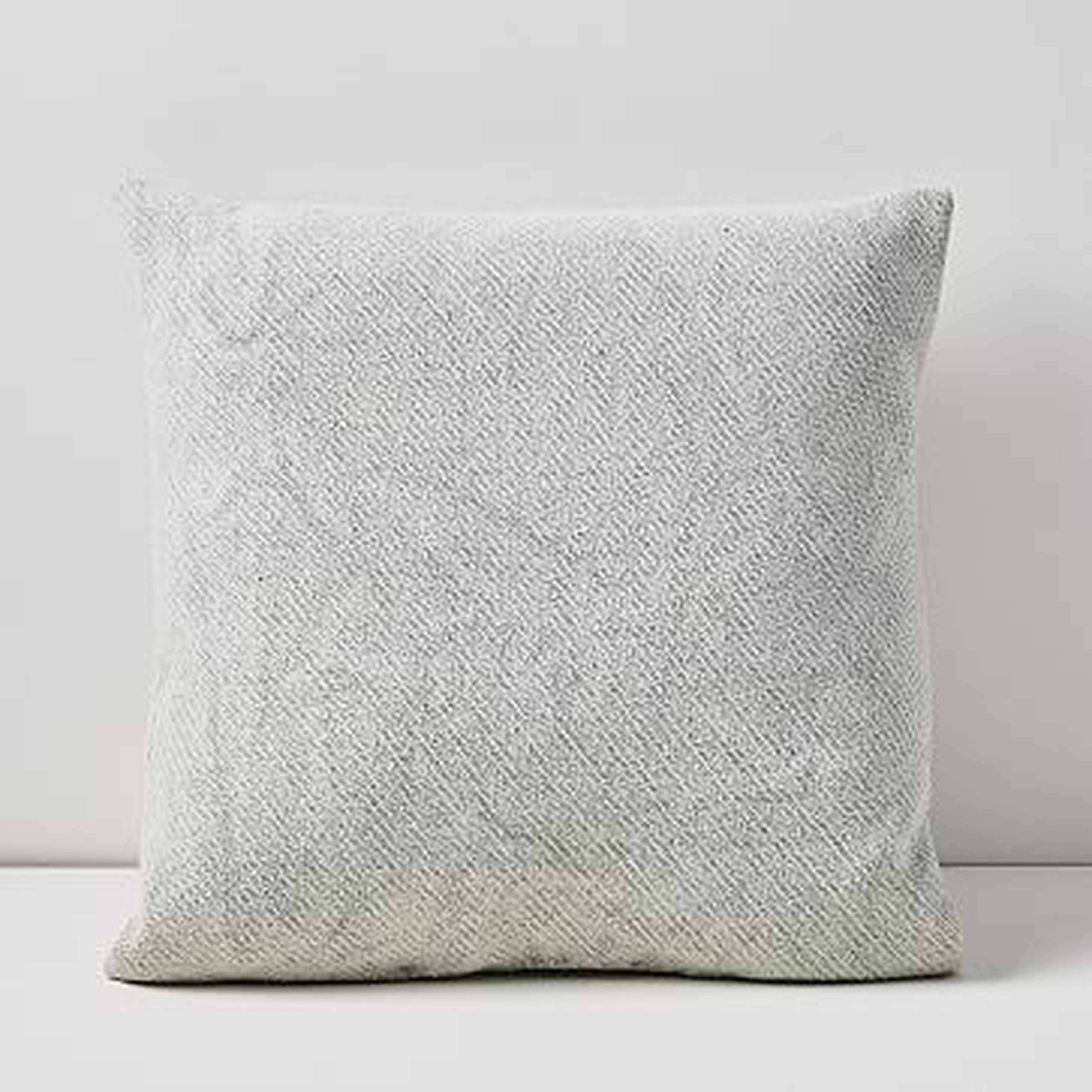 Outdoor Textured Garment Wash Pillow Pair, 20"x20", Frost Gray, Set of 2 - West Elm