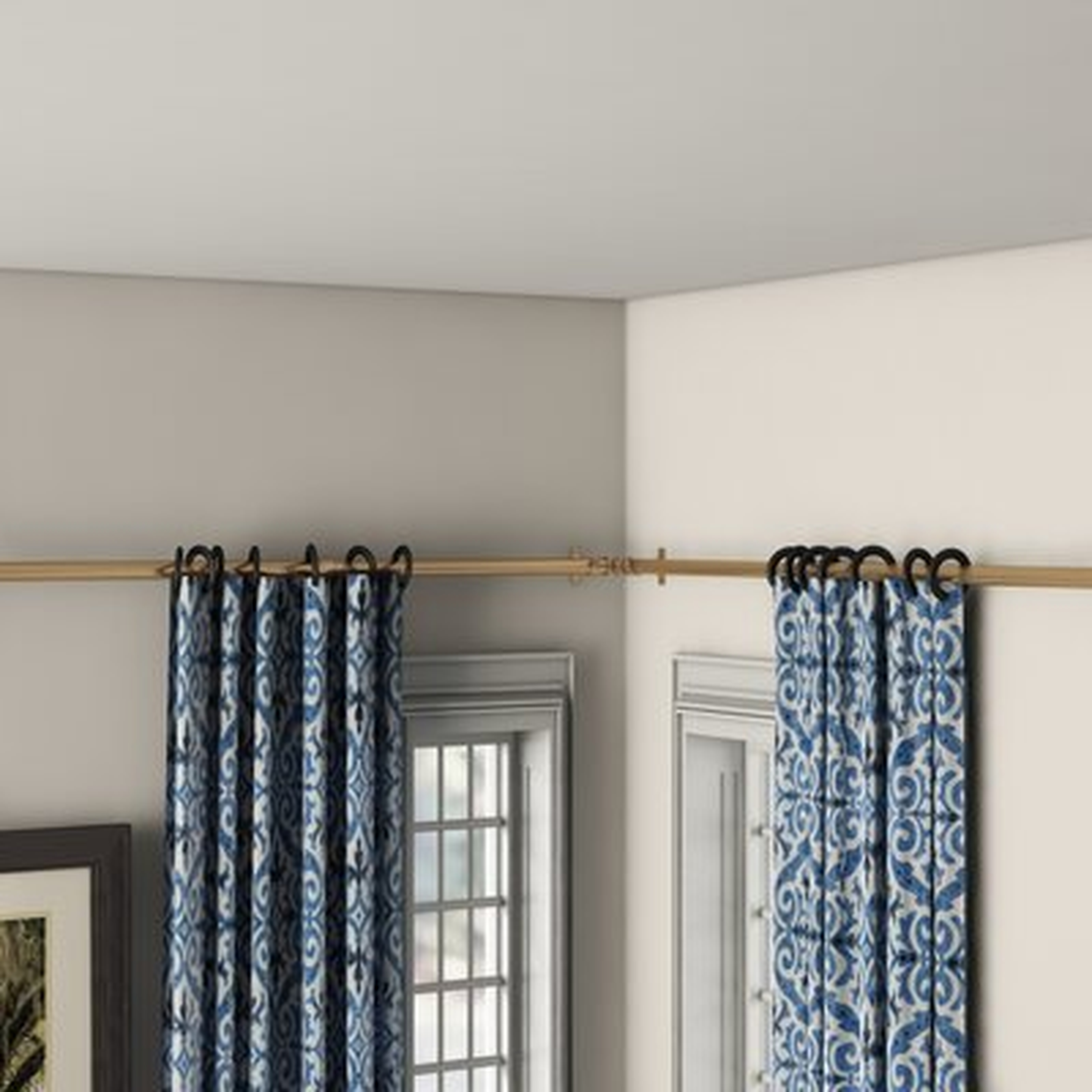 Loïc Corner Single Curtain Rod - Wayfair