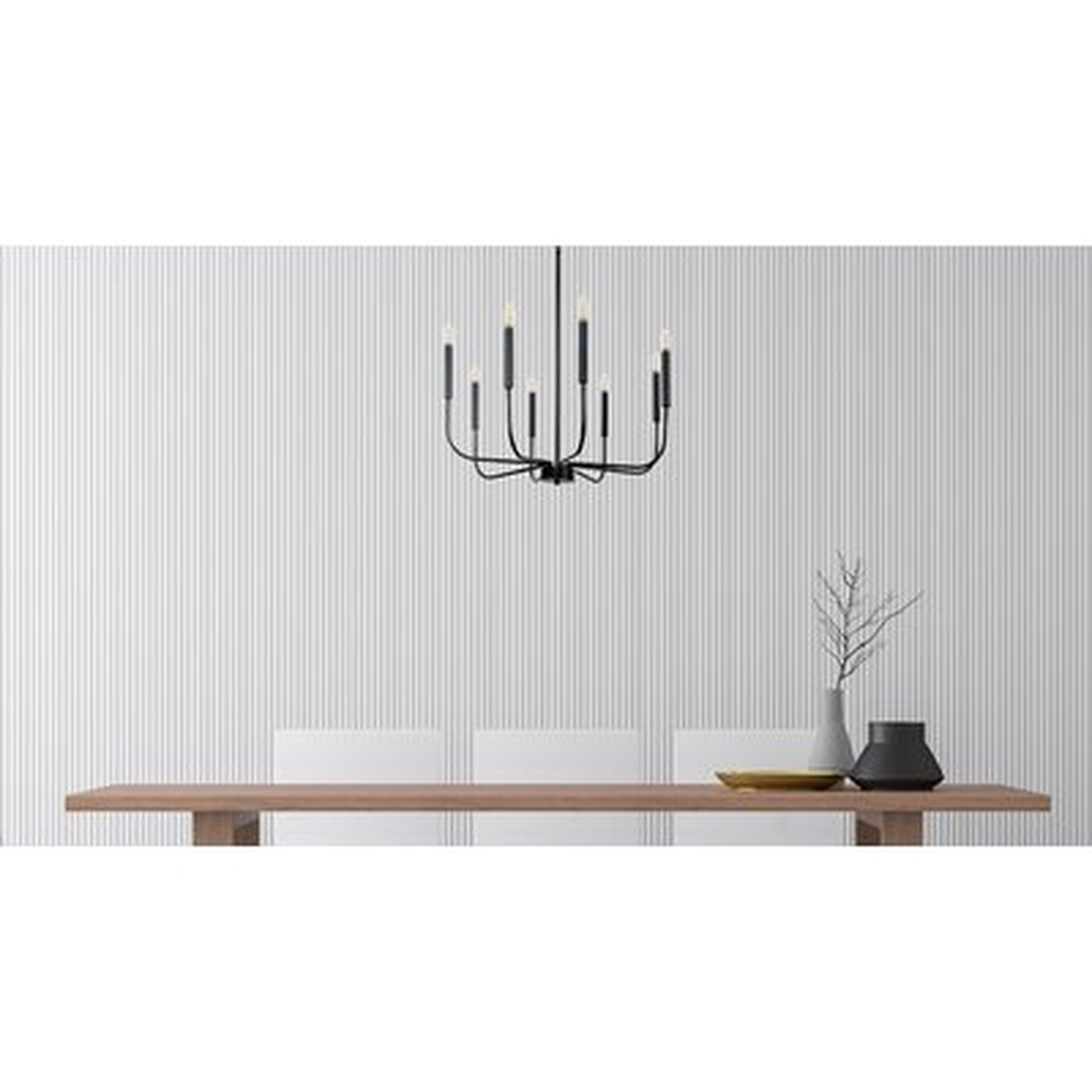 Ardon 8 Light Black Candlestick Chandelier - Wayfair