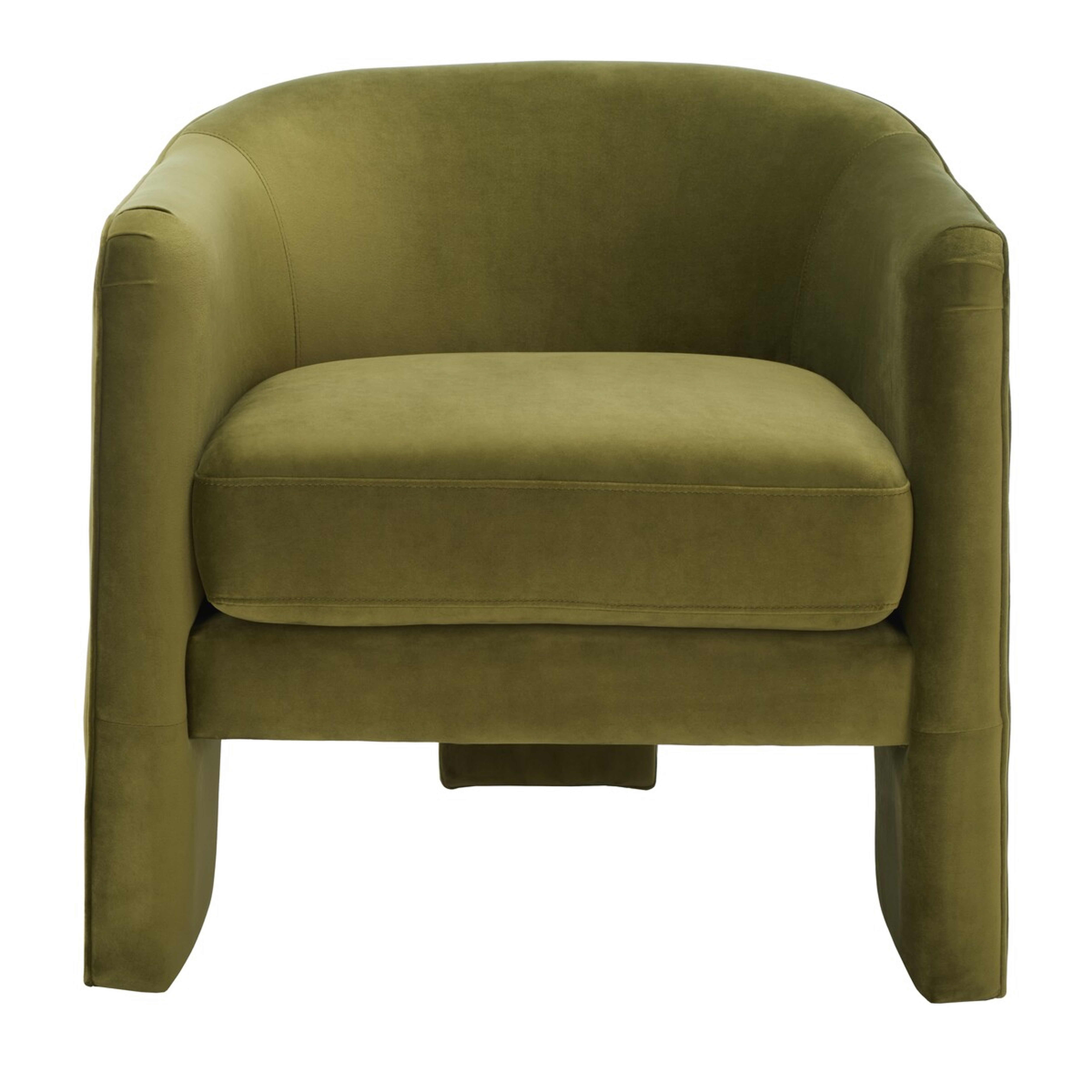 Londyn Upholstered Accent Chair - Olive Green - Safavieh Couture