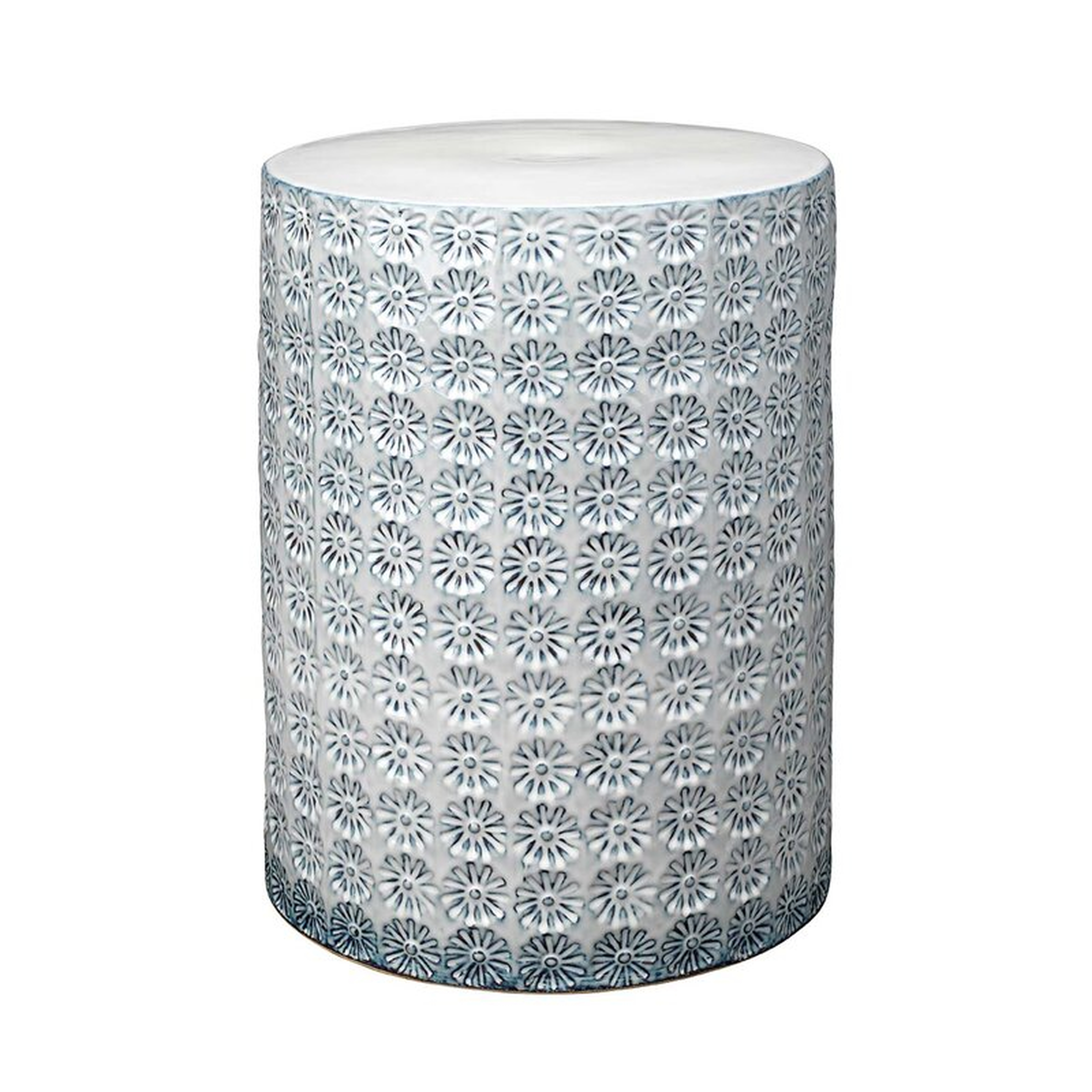 Wildflower Side Table Table Top Color: White/Blue, Table Base Color: White/Blue - Perigold