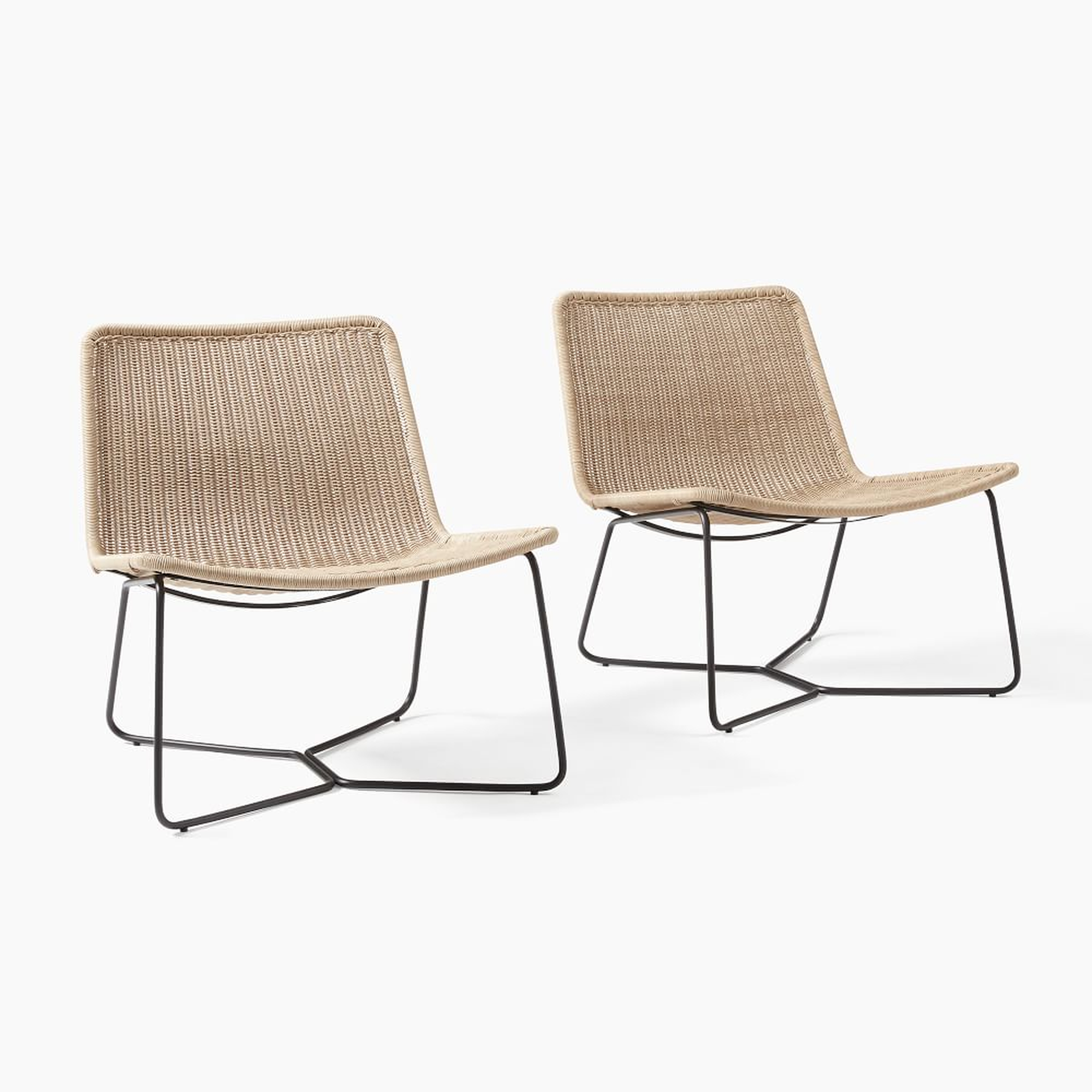 Slope Natural Lounge Chairs, Set of 2 - West Elm
