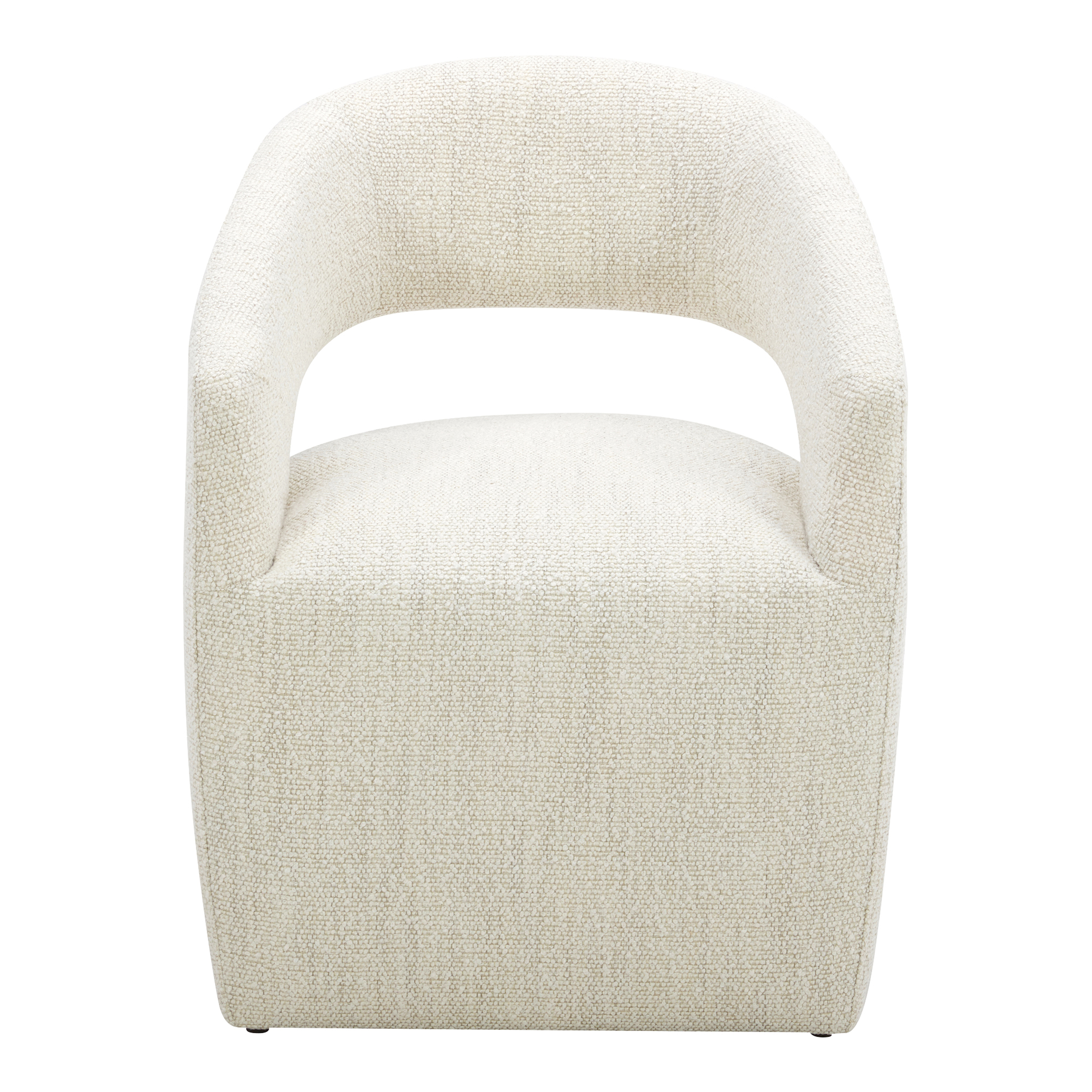 Barrow Rolling Dining Chair White Mist - Moes Home Collection