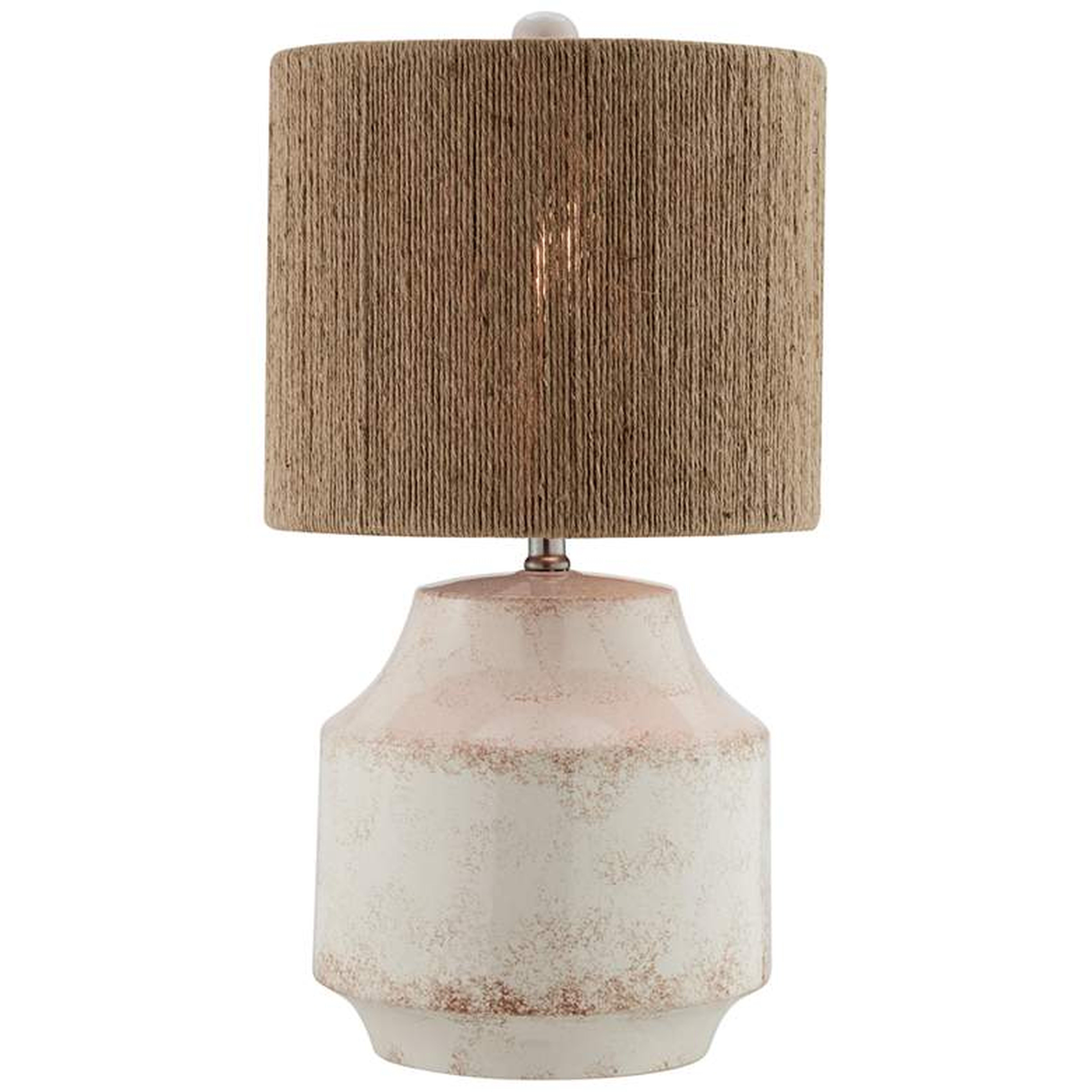 Lite Source Donnie Rusted White Ceramic Table Lamp - Lamps Plus