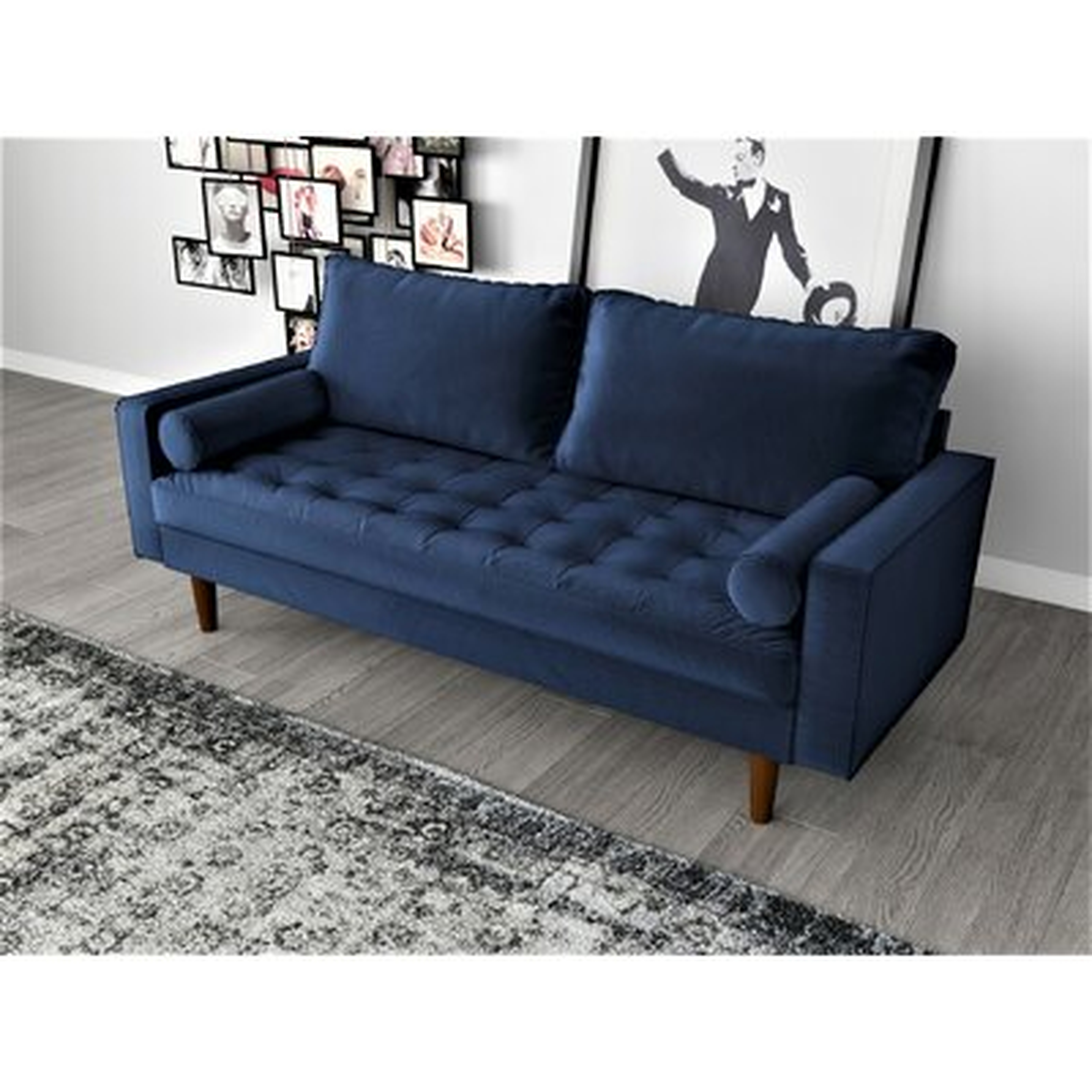 Womble 69.68" Velvet Square Arm Sofa - Wayfair