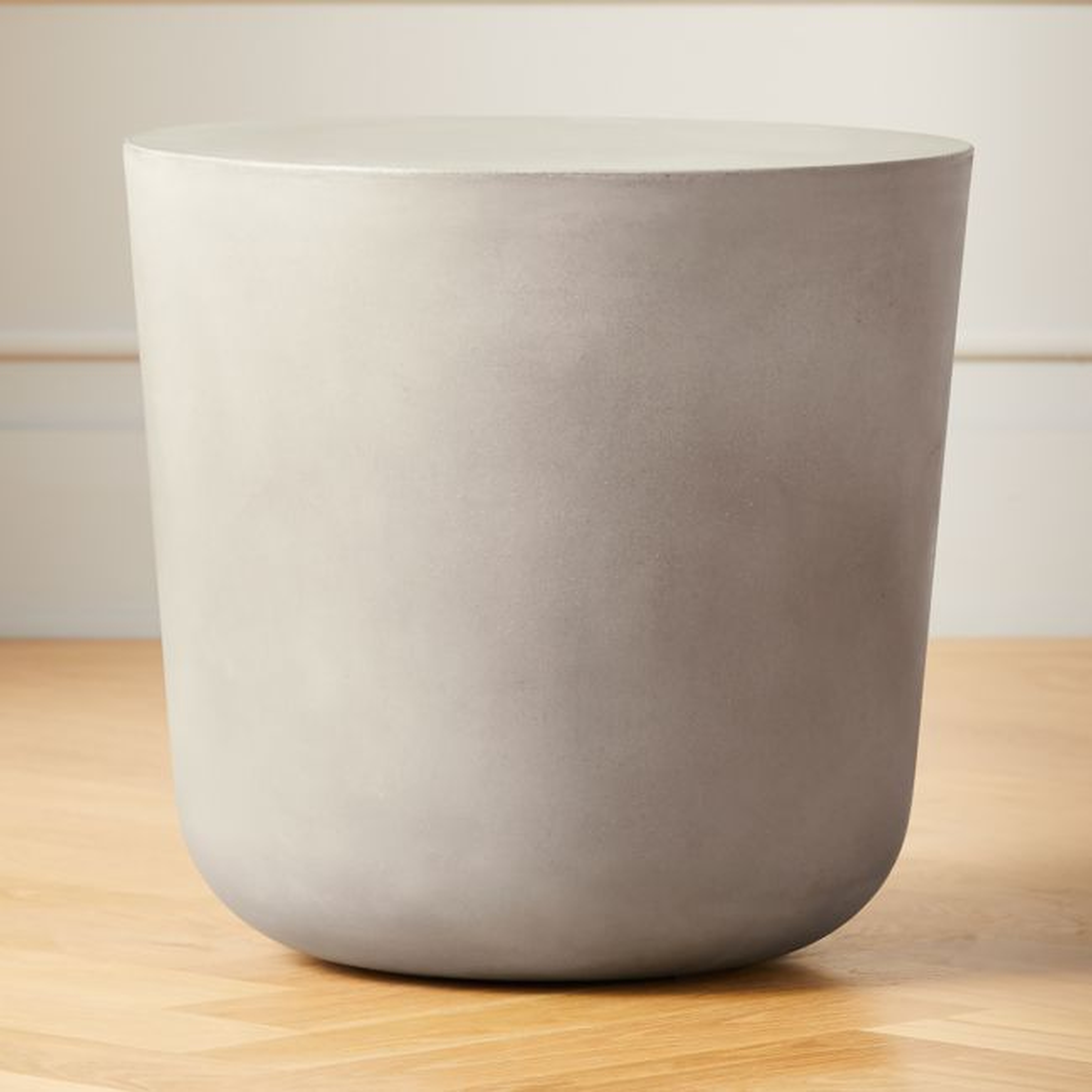 Cap Grey Cement Side Table - CB2