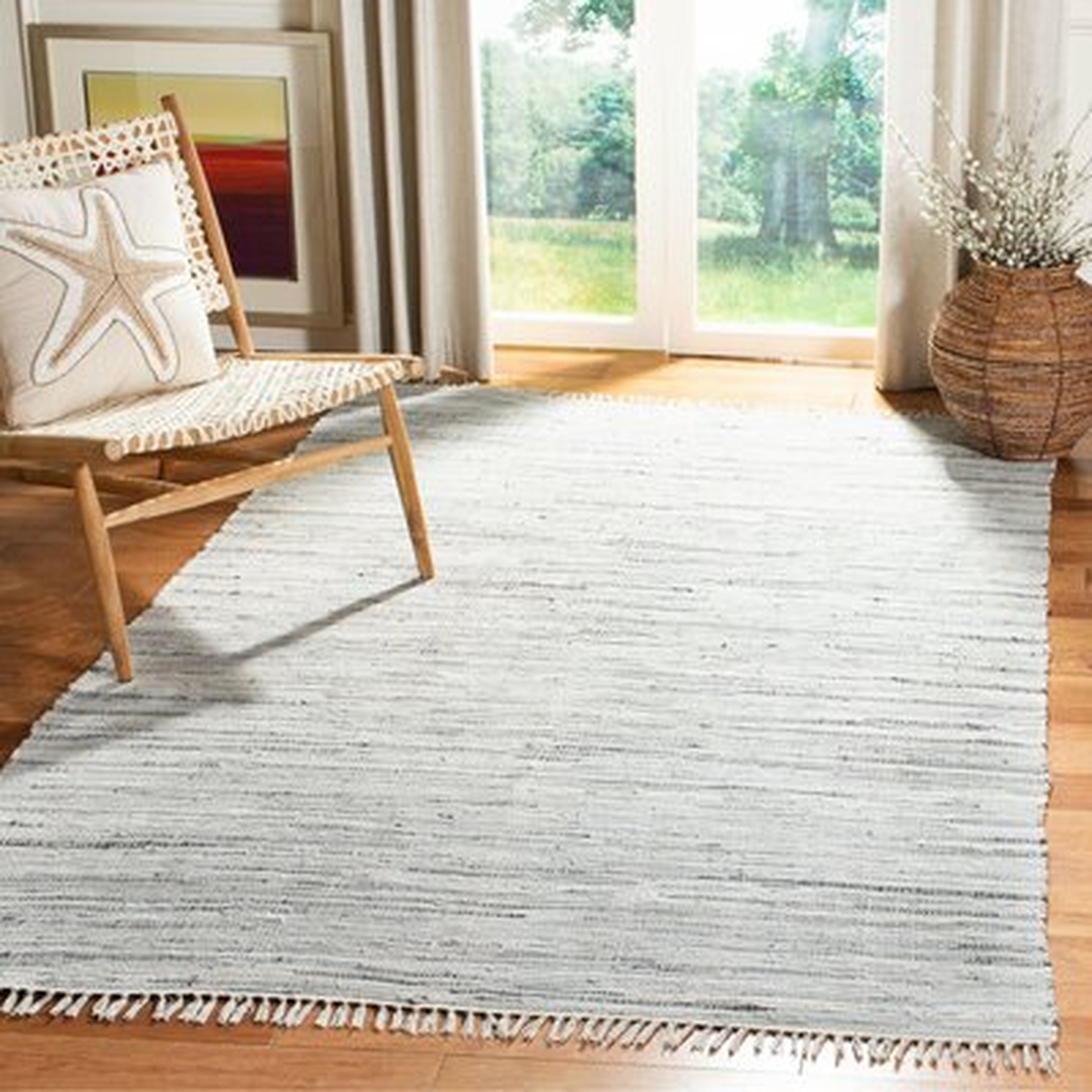 Wincanton Abstract Hand-Knotted Cotton Gray Area Rug - Wayfair
