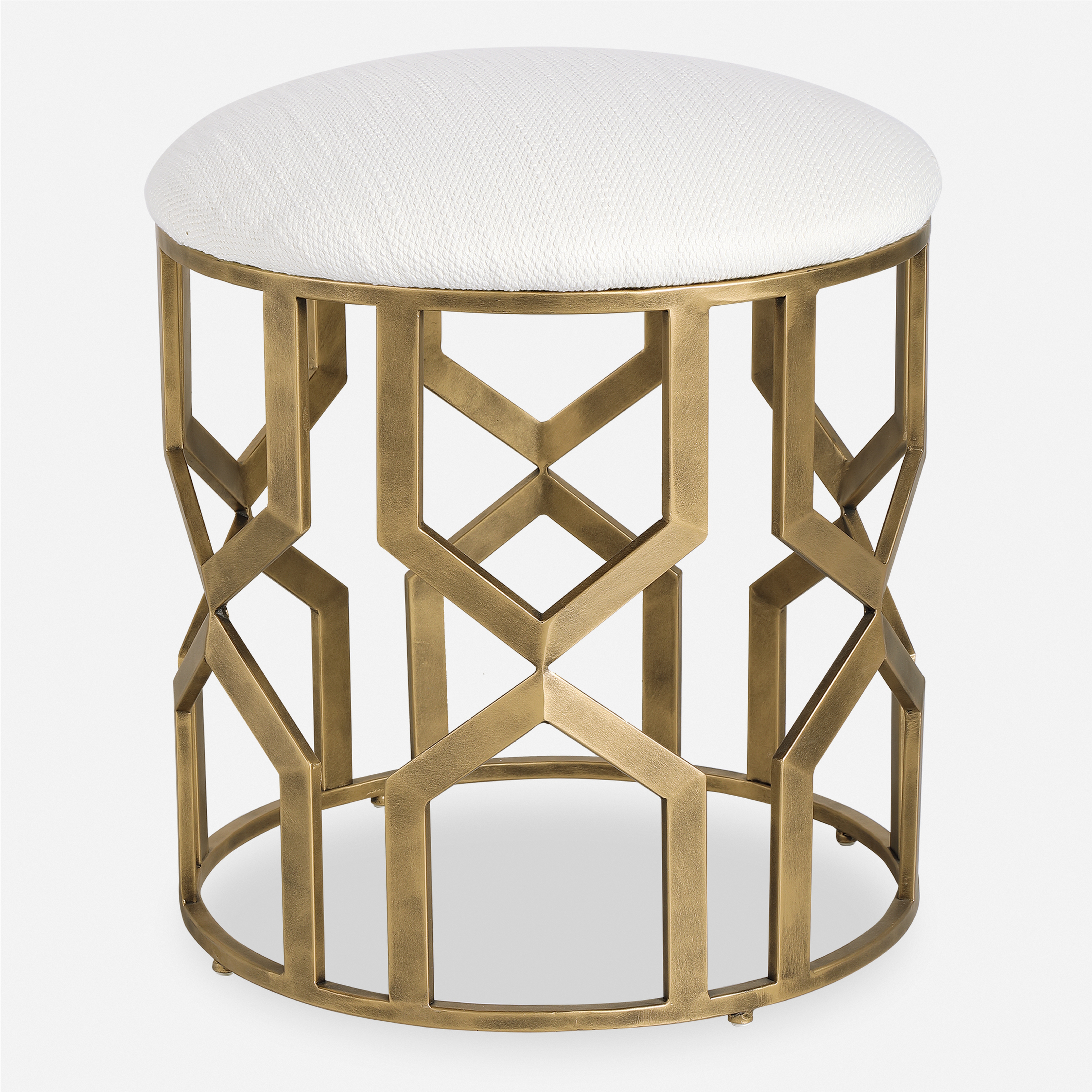 Trellis Geometric Accent Stool - Uttermost