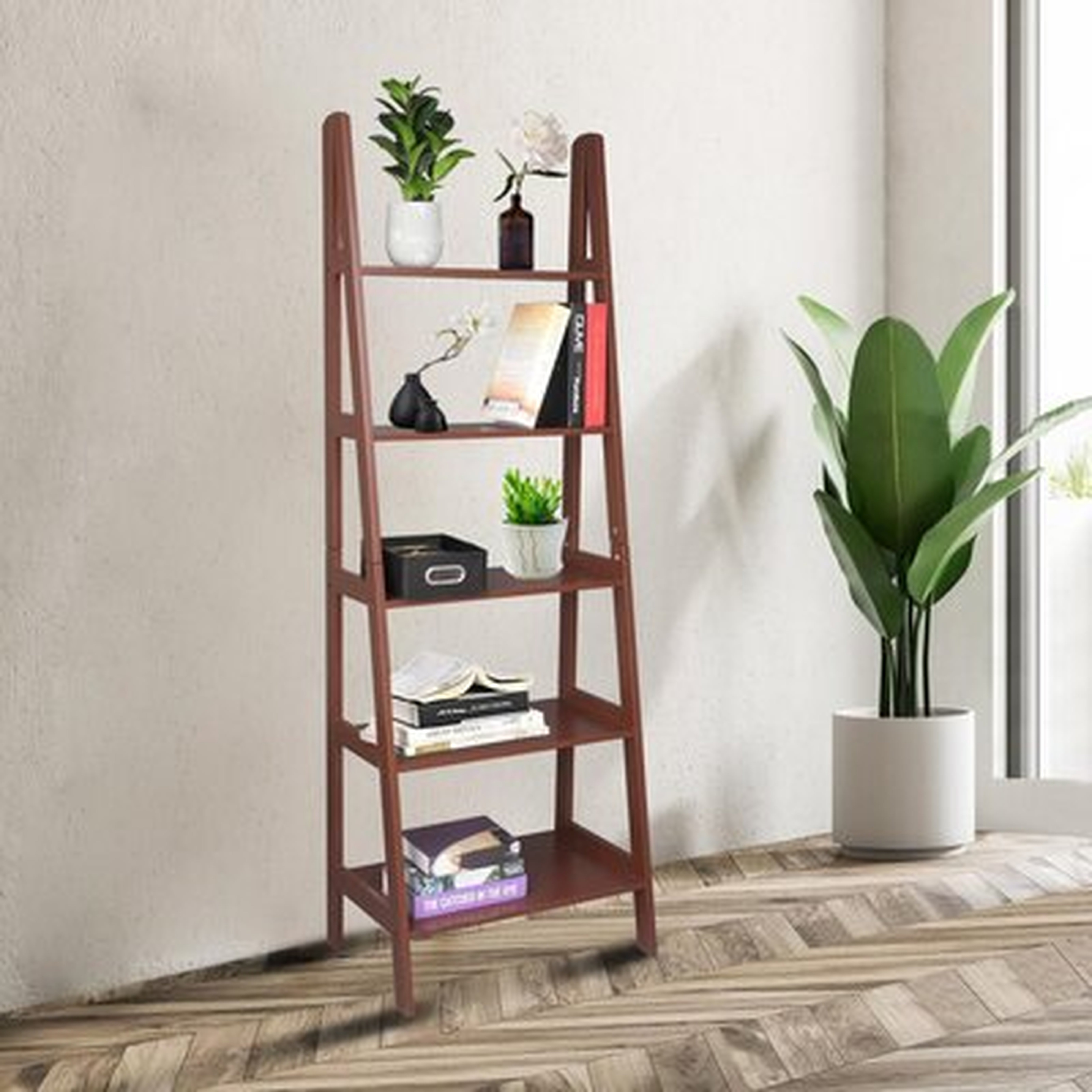 Sthilaire 72" H x 24.76" W Wood Ladder Bookcase - Wayfair