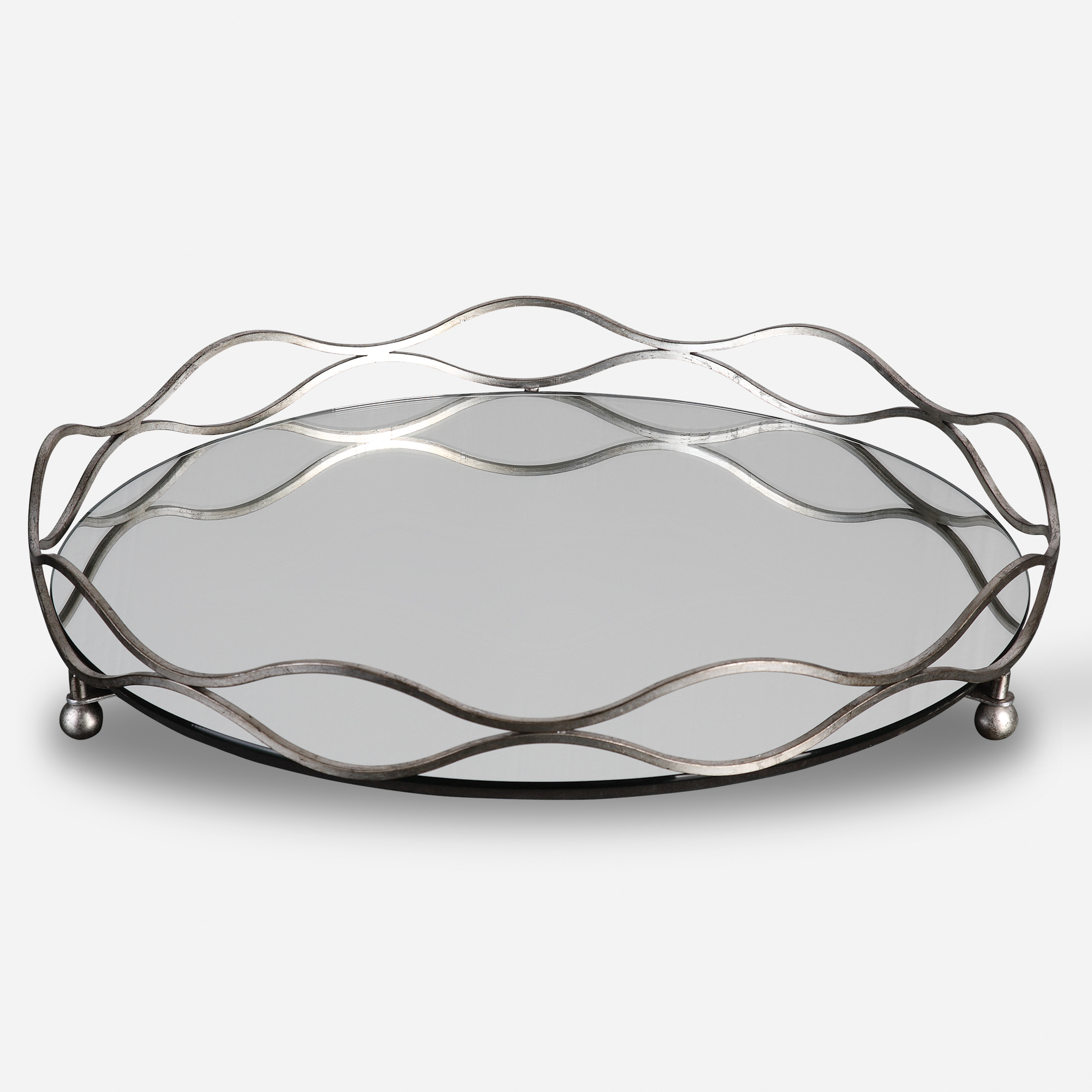 Rachele Mirrored Silver Tray - Uttermost