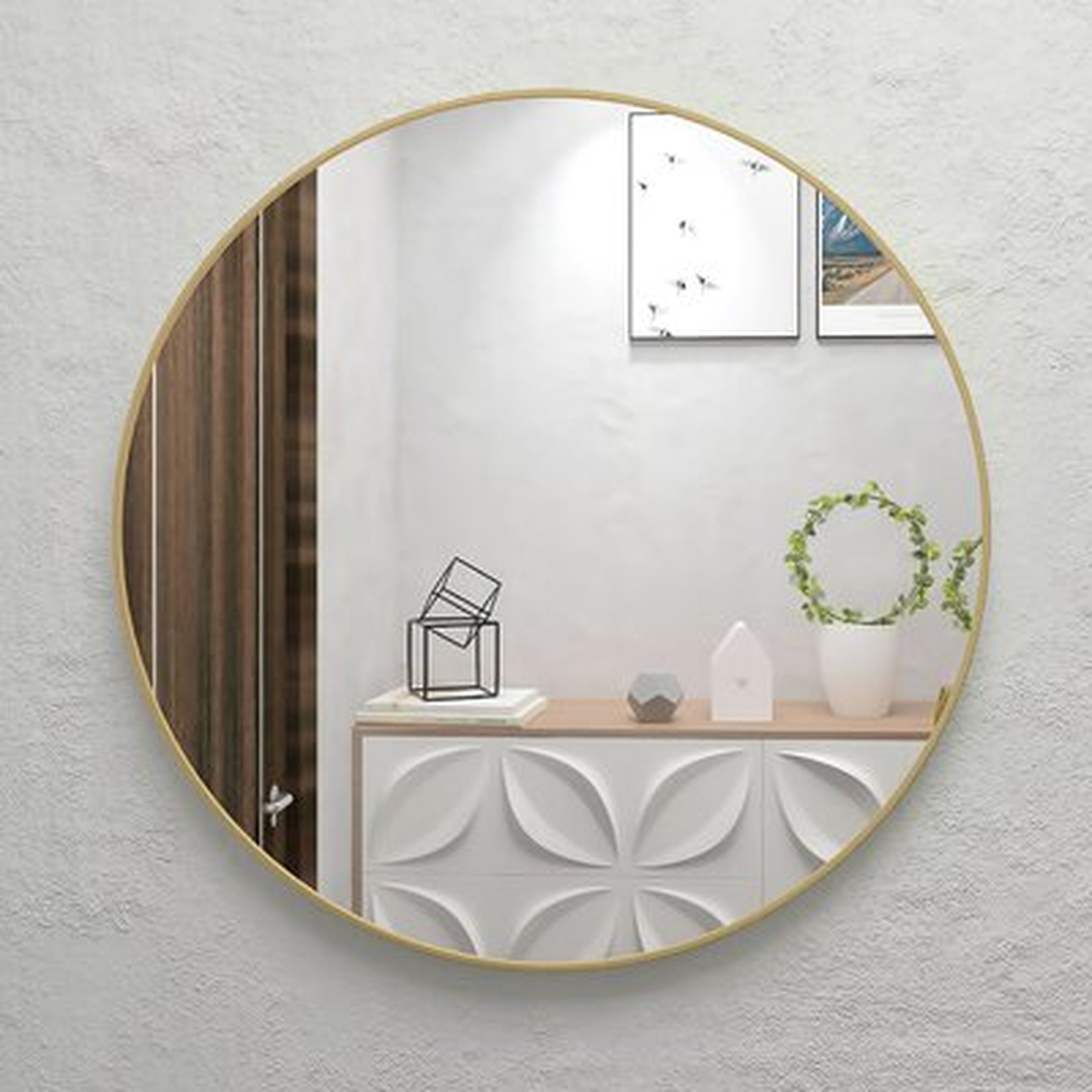 Circle Mirror Bathroom Mirror Make Up Vanity Mirror Entryway Mirror - Wayfair