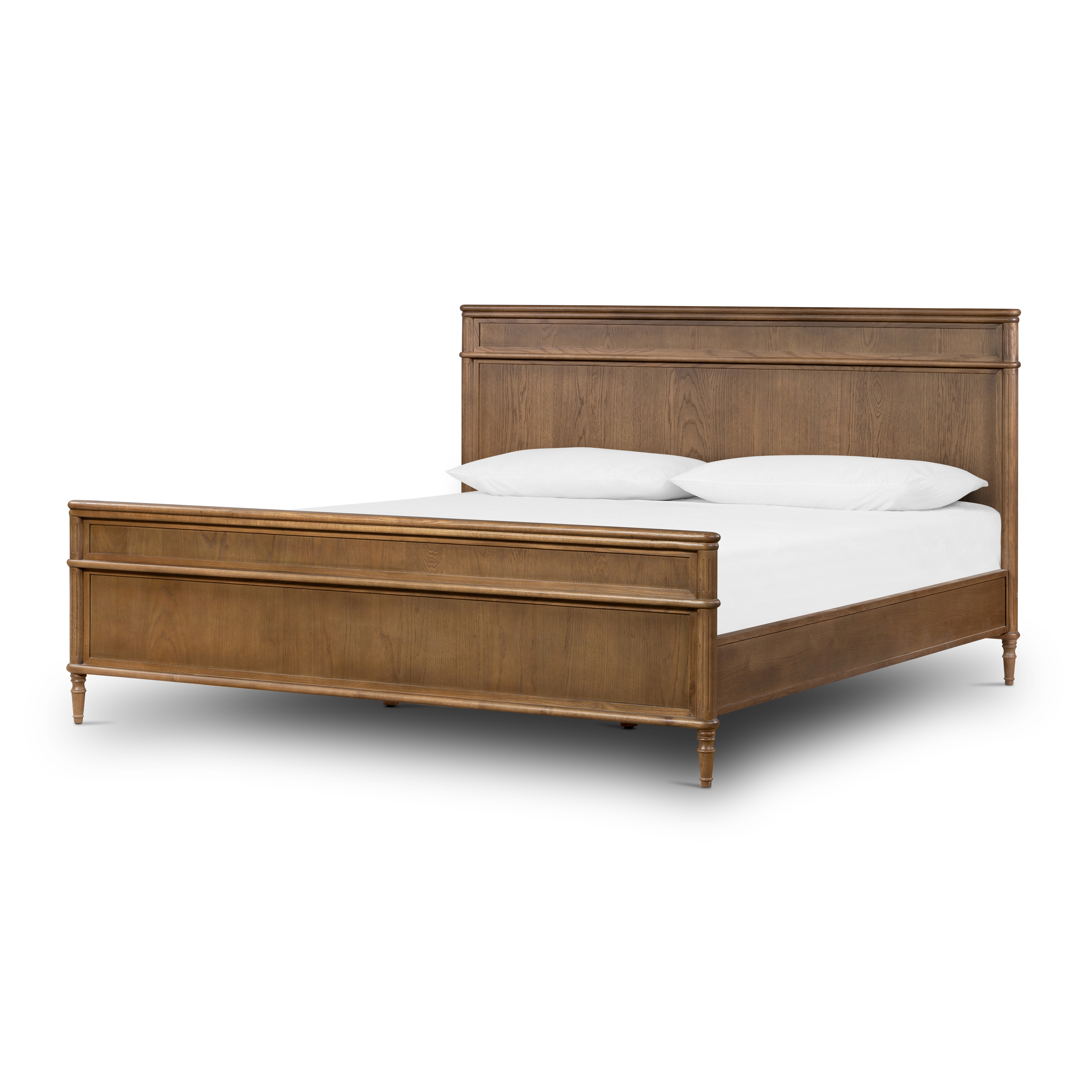 Toulouse Bed-Toasted Oak-King - Four Hands