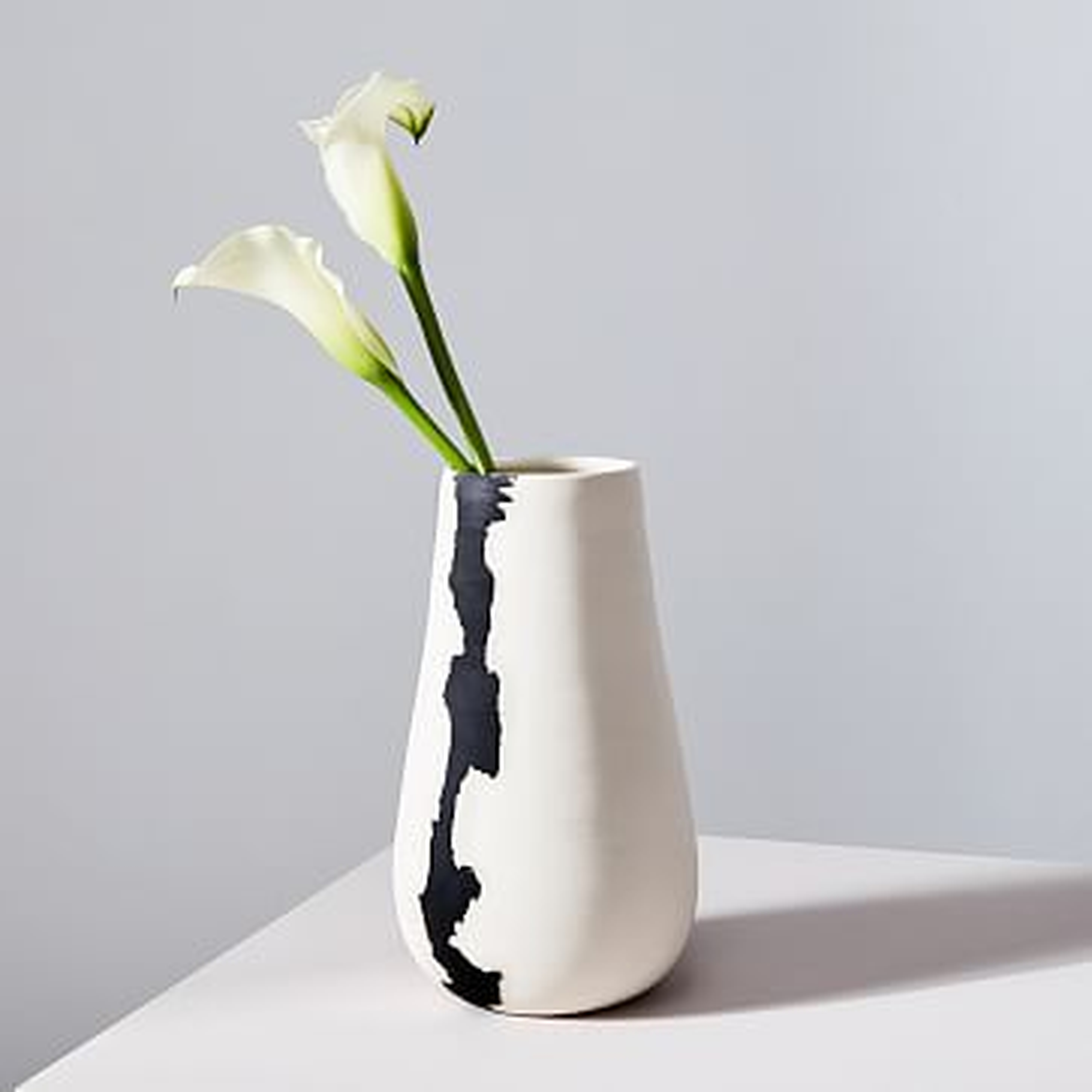 Crater Vase, Tall, White - West Elm