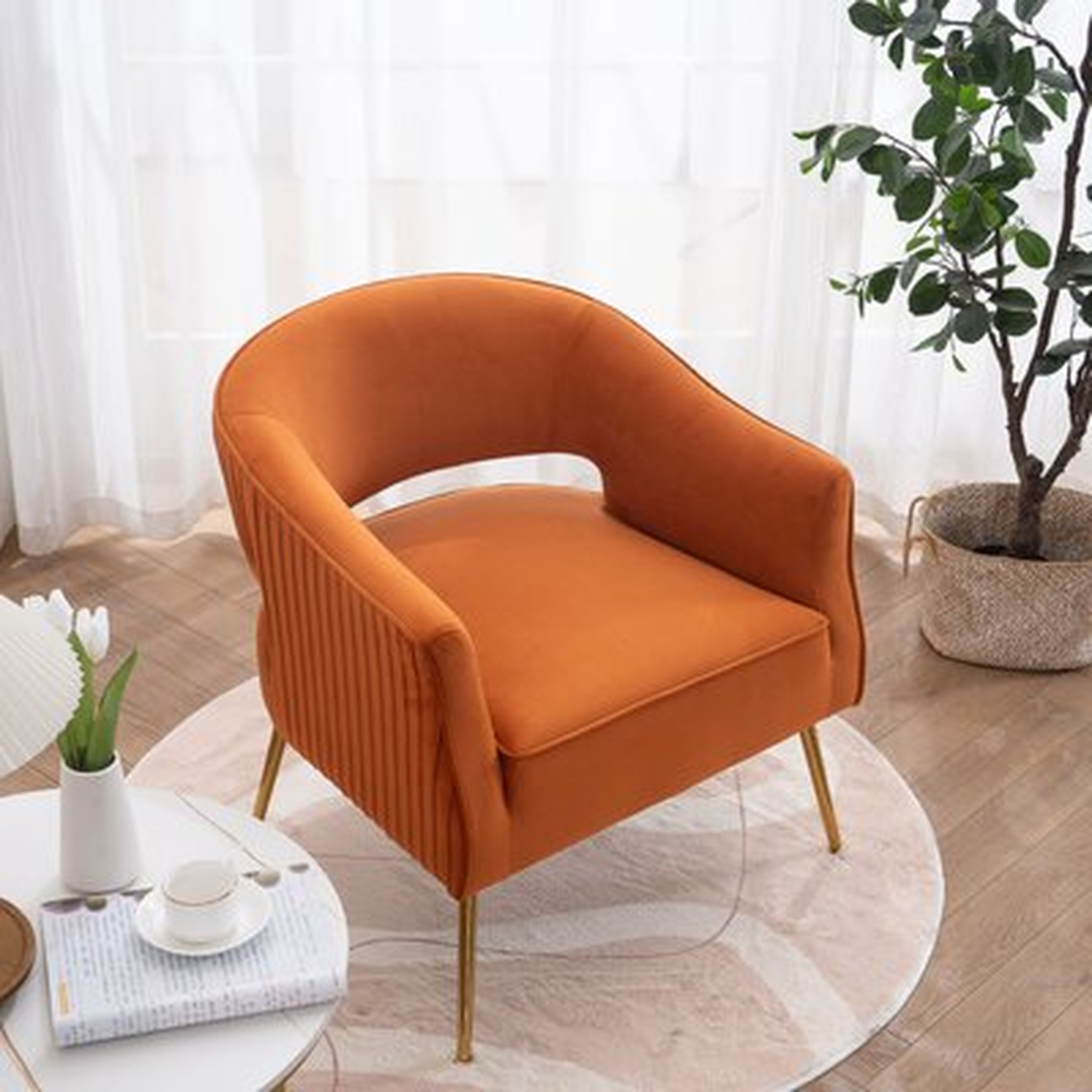 Chynna Velvet Accent Chair - Wayfair