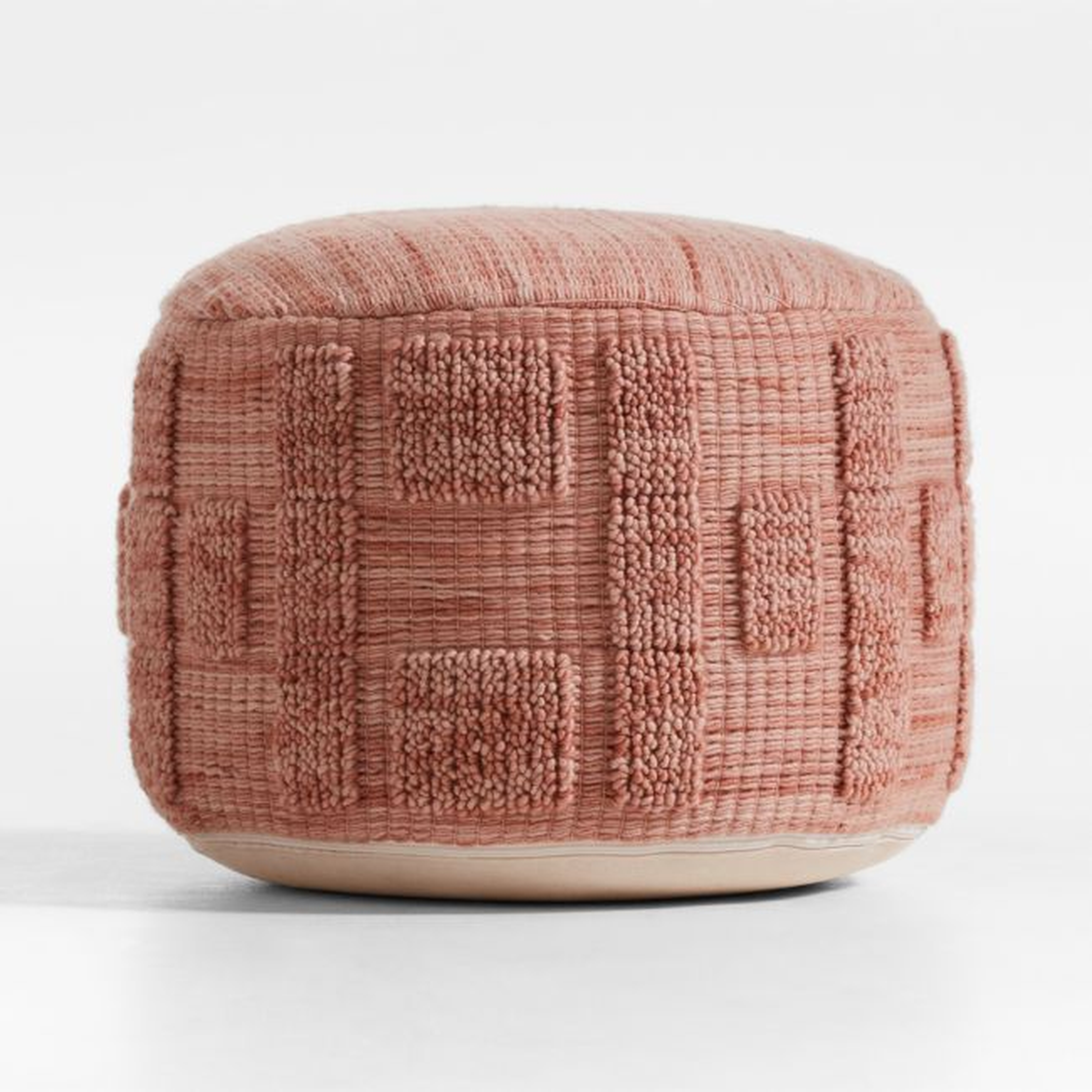 Zio Terracotta Pink Kids Pouf - Crate & Kids