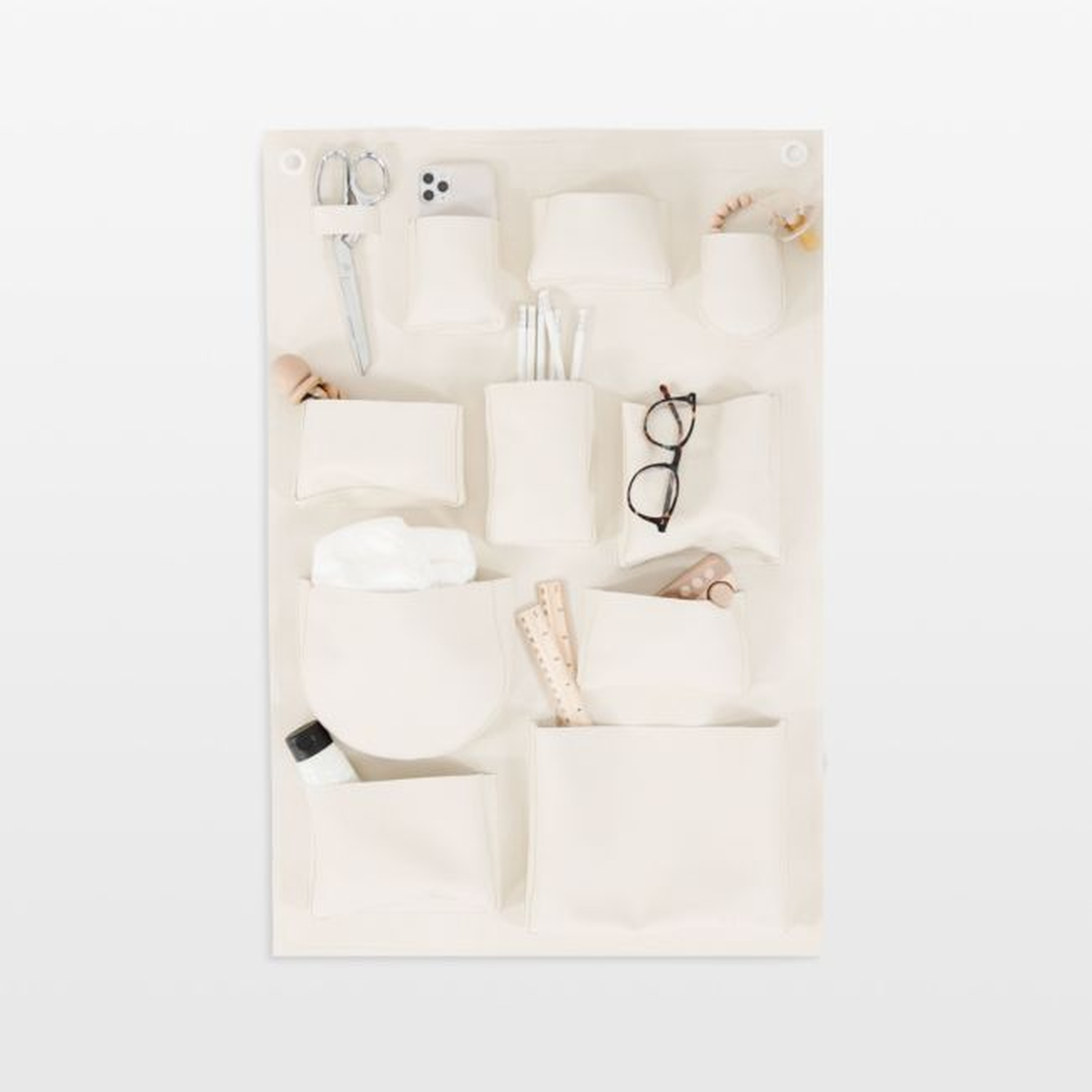 Gathre Wall Tidy Ivory White Hanging Storage Organizer - Crate & Kids