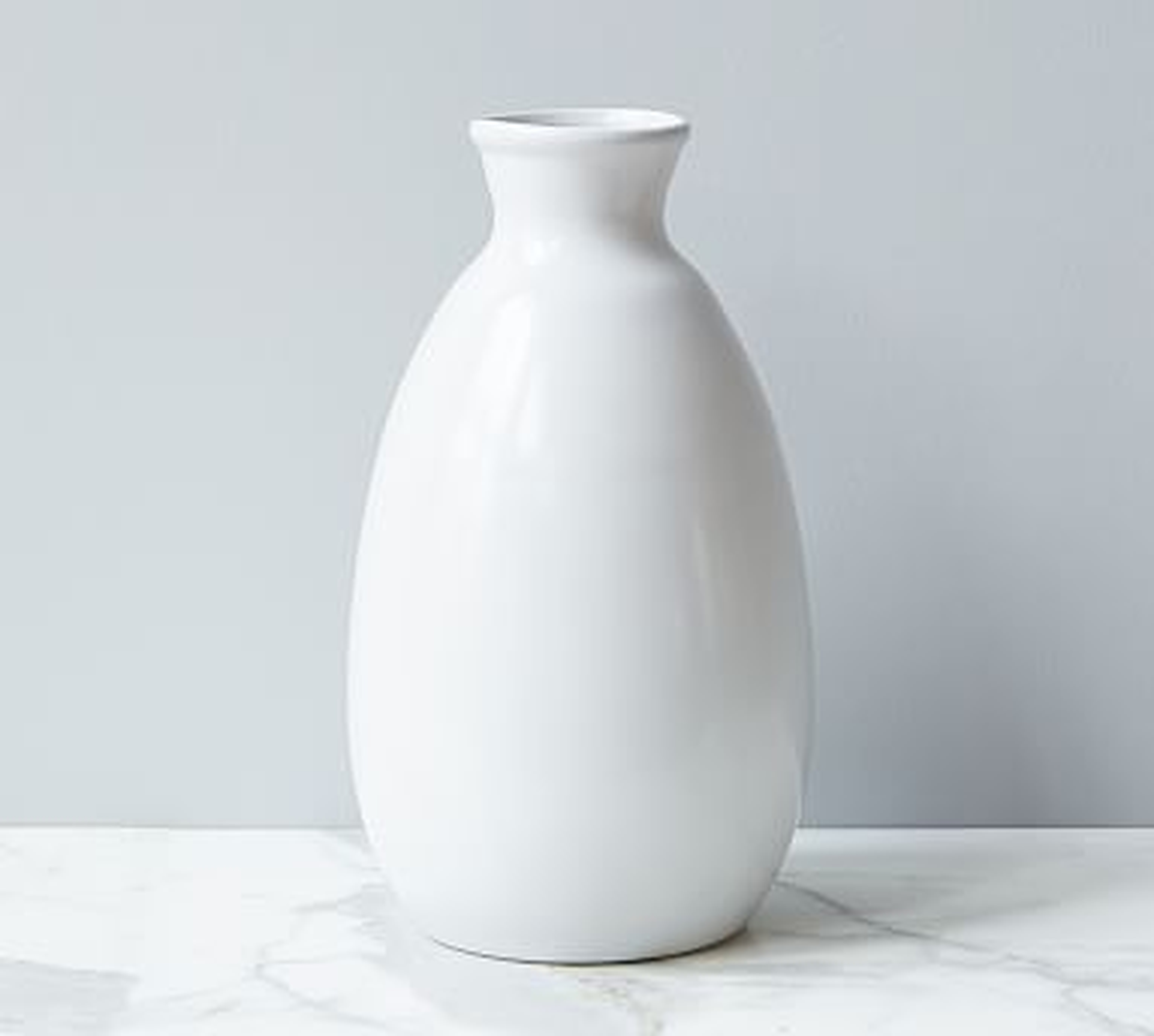 Mouth-Blown Ceramic Vase, Small, Stone - Pottery Barn
