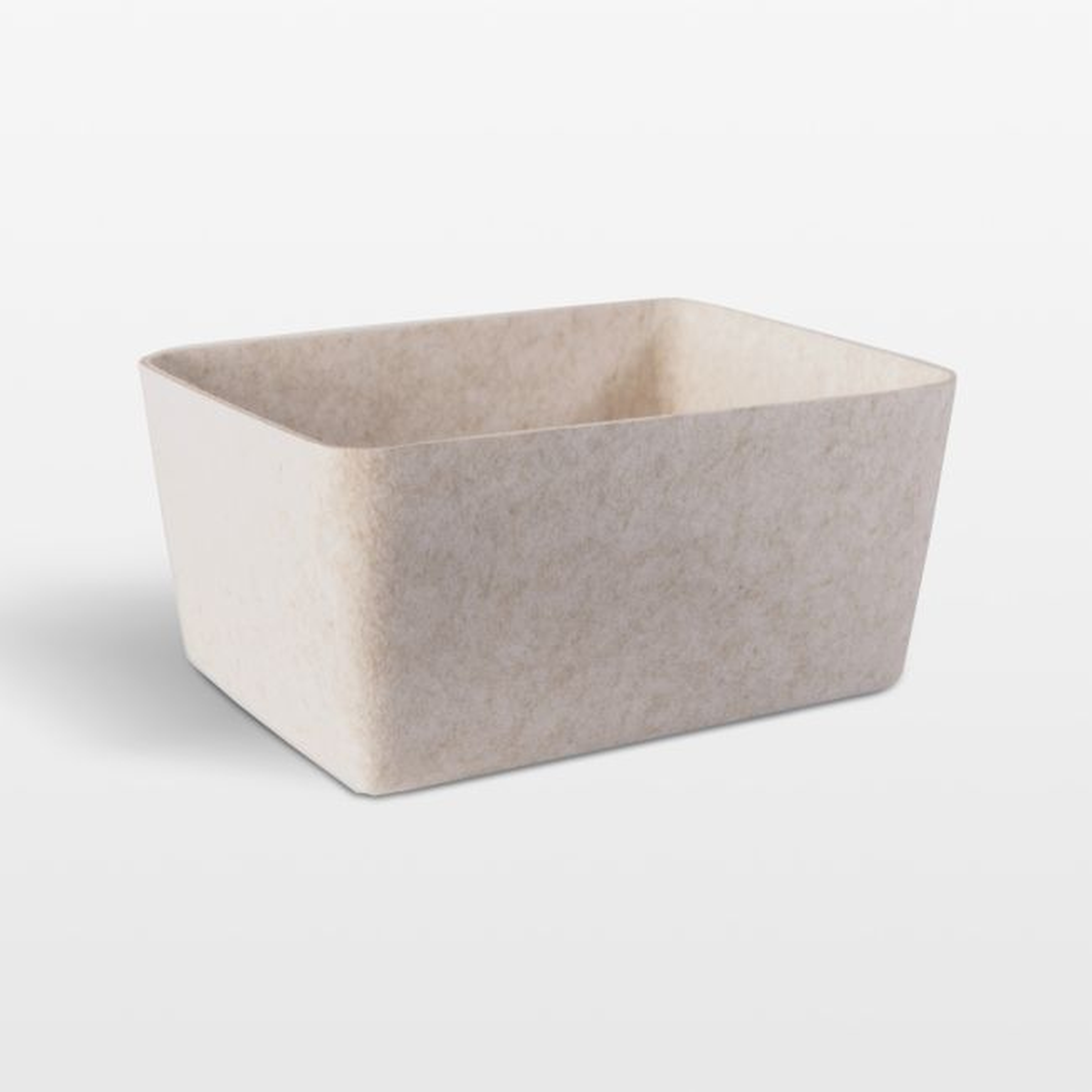Sortjoy Wide Stone Sculpted Storage Bin - Crate and Barrel