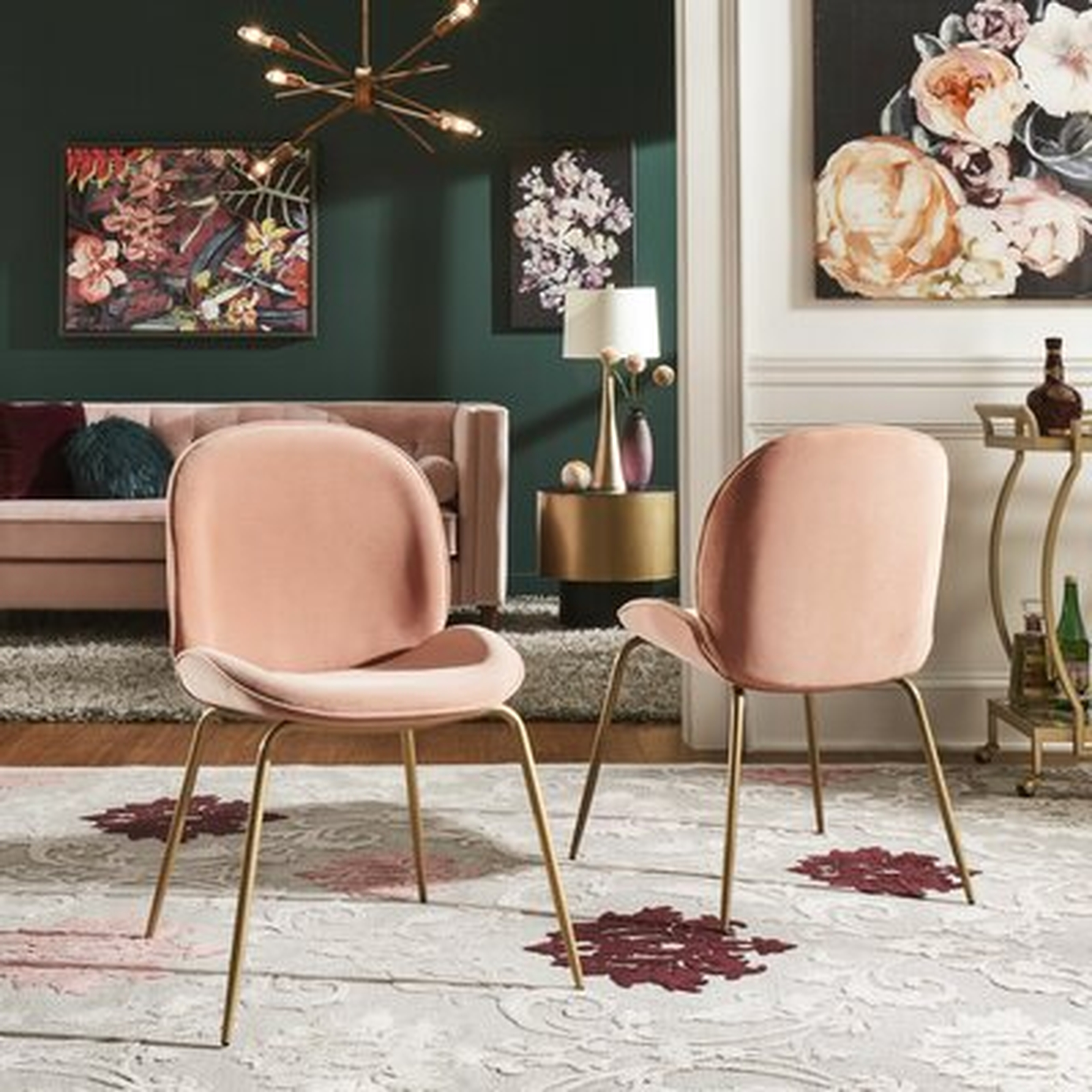 Guillemette Velvet Upholstered Side Chair (Set of 2) - Wayfair
