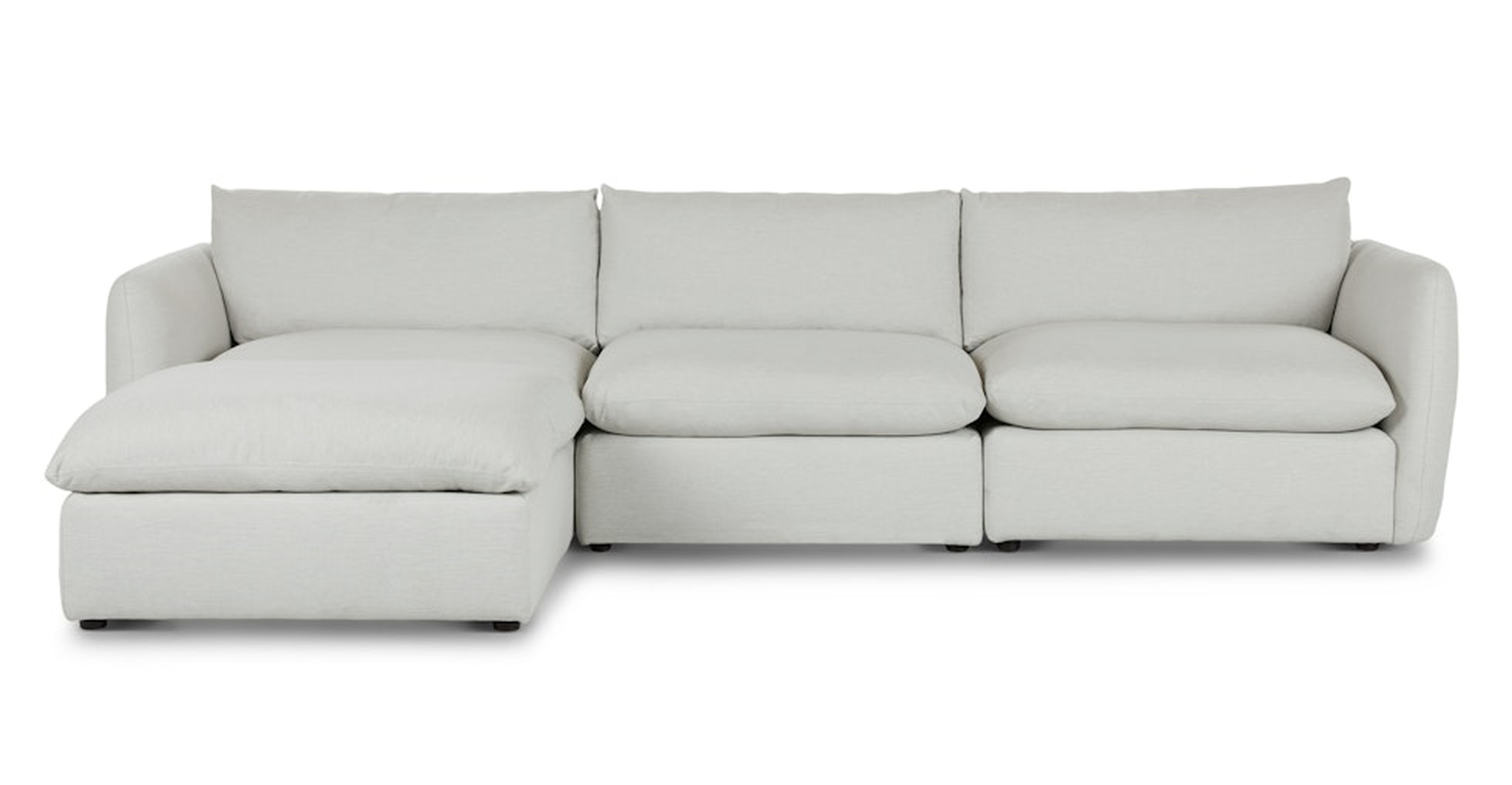 Leigh 131.5" Modular Sectional - Silver Ivory - Article